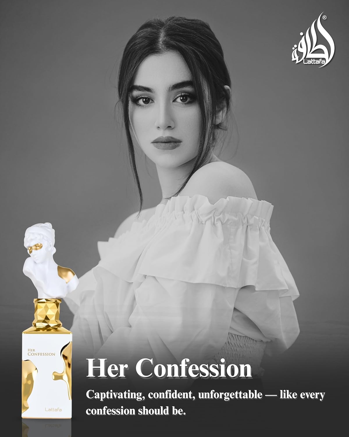 Lattafa Her Confession - Vanilla, Floral, Amber, Musk - Eau de Parfum Long-Lasting Fragrance for Women, 3.40 Ounce / 100 ml-Lattafa Her Confession - Vanilla, Floral, Amber, Musk - Eau de Parfum Long-Lasting Fragrance for Women, 3.40 Ounce / 100 ml