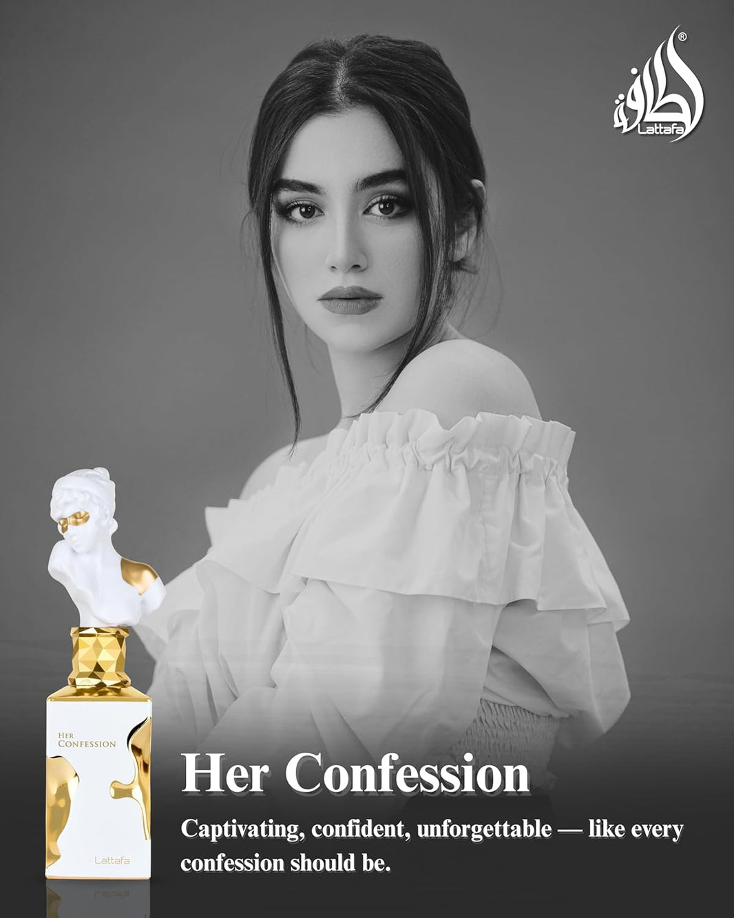 Lattafa Her Confession - Vanilla, Floral, Amber, Musk - Eau de Parfum Long-Lasting Fragrance for Women, 3.40 Ounce / 100 ml-Lattafa Her Confession - Vanilla, Floral, Amber, Musk - Eau de Parfum Long-Lasting Fragrance for Women, 3.40 Ounce / 100 ml