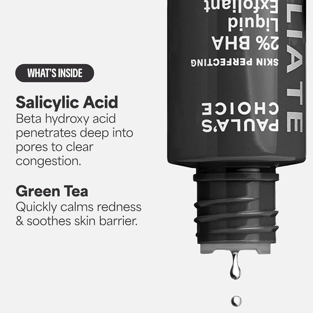 Paula's Choice SKIN PERFECTING 2% BHA Liquid Exfoliant with Salicylic Acid, Facial Polish for Pores, Wrinkles & Fine Lines, Suitable for Blackhead-Prone Skin, Fragrance-Free-Paula's Choice SKIN PERFECTING 2% BHA Liquid Exfoliant with Salicylic Acid, Facial Polish for Pores, Wrinkles & Fine Lines, Suitable for Blackhead-Prone Skin, Fragrance-Free