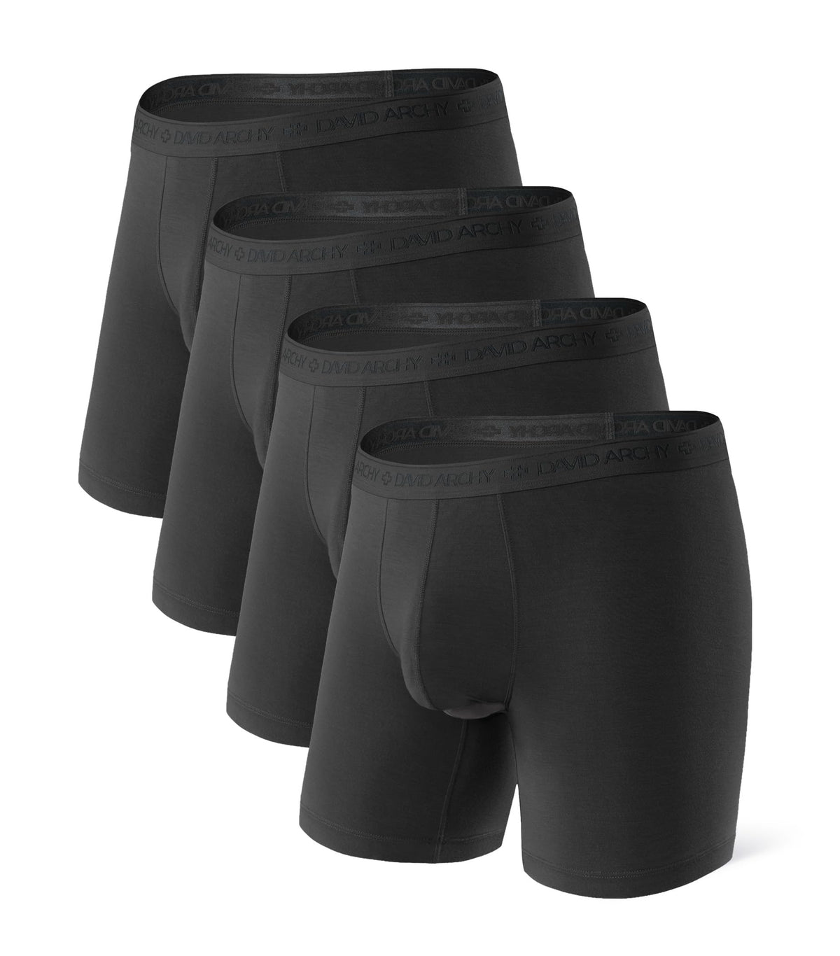 DAVID ARCHY Men's Underwear Modal Boxer Briefs Trunks Multi-Pack | Dual Pouch with Fly, Ultra Soft Second Skin Feel, Breathable Stretch Spandex, Anti Chafing, Daily Lounging Work Travel-DAVID ARCHY Men's Underwear Modal Boxer Briefs Trunks Multi-Pack | Dual Pouch with Fly, Ultra Soft Second Skin Feel, Breathable Stretch Spandex, Anti Chafing, Daily Lounging Work Travel