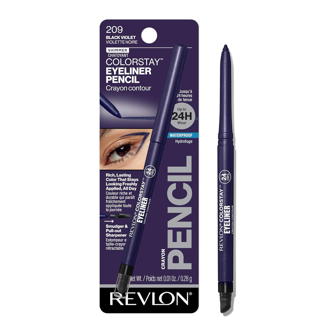 Revlon ColorStay Pencil Waterproof Eyeliner, Smudge-Proof, Eye Makeup with Built-In Sharpener, Long-Lasting, Matte Finish, 201 Black, 2 pack-Revlon ColorStay Pencil Waterproof Eyeliner, Smudge-Proof, Eye Makeup with Built-In Sharpener, Long-Lasting, Matte Finish, 201 Black, 2 pack