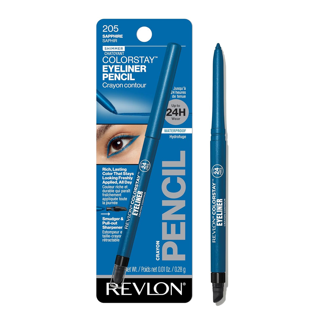 Revlon ColorStay Pencil Waterproof Eyeliner, Smudge-Proof, Eye Makeup with Built-In Sharpener, Long-Lasting, Matte Finish, 201 Black, 2 pack-Revlon ColorStay Pencil Waterproof Eyeliner, Smudge-Proof, Eye Makeup with Built-In Sharpener, Long-Lasting, Matte Finish, 201 Black, 2 pack