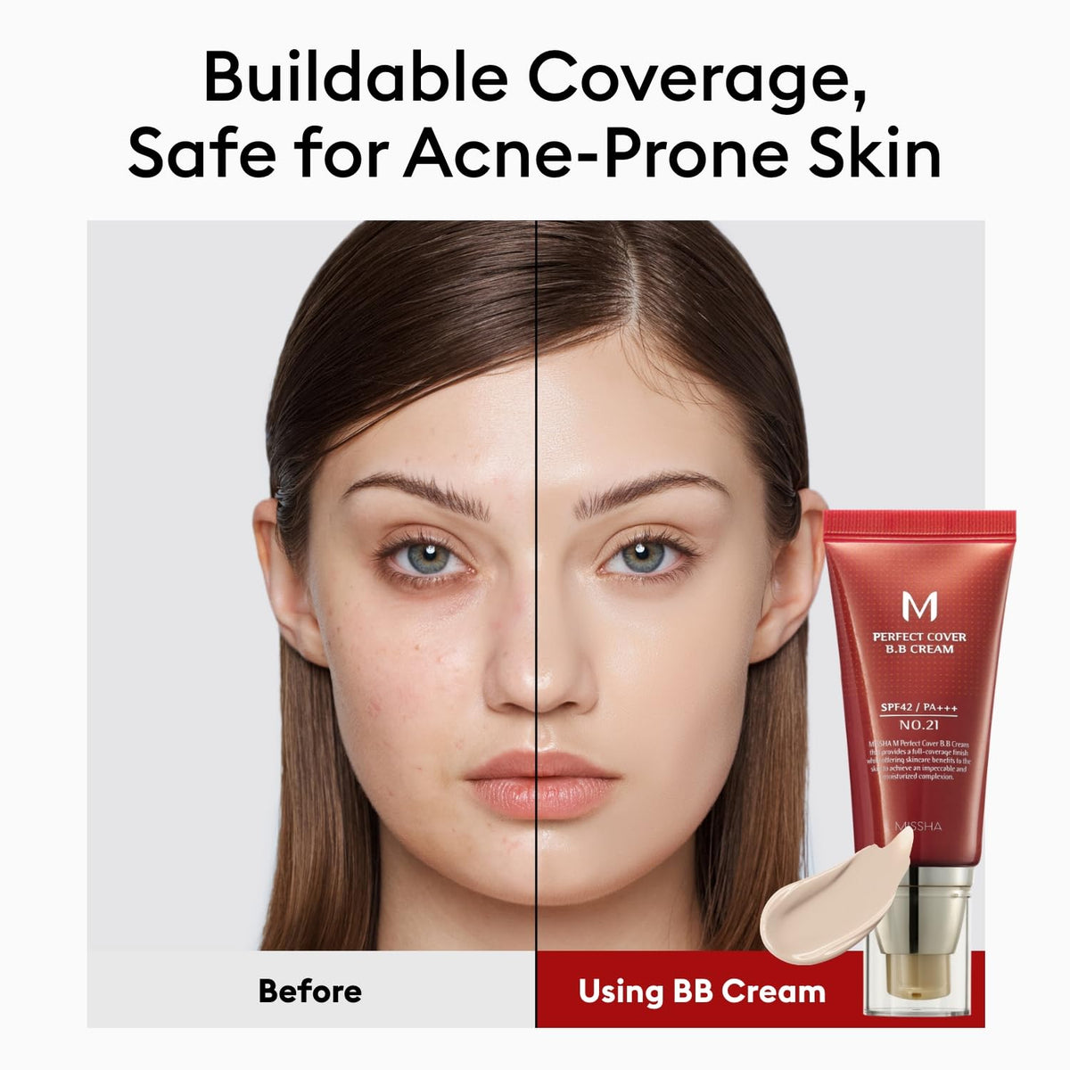 MISSHA M Perfect Cover BB Cream No.23 Natural Beige -Light/Medium with Cool/Neutral Undertone SPF 42 PA +++ 1.69 Fl Oz - Tinted Moisturizer for face with SPF-MISSHA M Perfect Cover BB Cream No.23 Natural Beige -Light/Medium with Cool/Neutral Undertone SPF 42 PA +++ 1.69 Fl Oz - Tinted Moisturizer for face with SPF