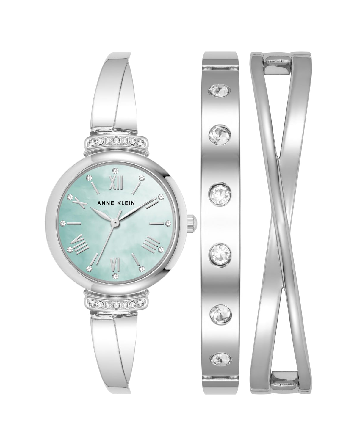 Anne Klein Women's Premium Crystal Accented Bangle Watch Set, AK/2245-Anne Klein Women's Premium Crystal Accented Bangle Watch Set, AK/2245