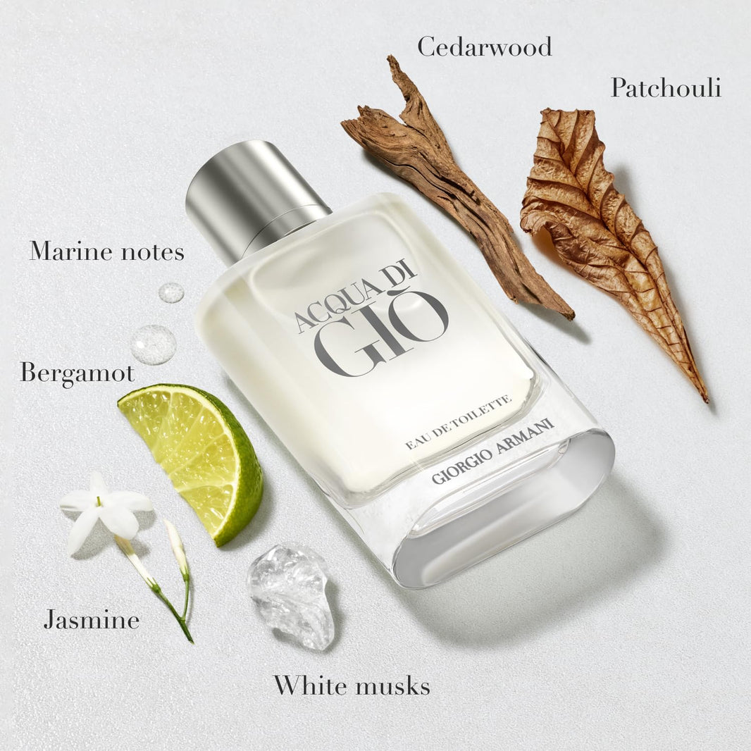 Armani Beauty - Acqua di Giò - Eau de Toilette - Cologne for Men - Long Lasting Fragrance with Bergamot notes, Jasmine, White Musks, Patchouli & Cedarwood-Armani Beauty - Acqua di Giò - Eau de Toilette - Cologne for Men - Long Lasting Fragrance with Bergamot notes, Jasmine, White Musks, Patchouli & Cedarwood