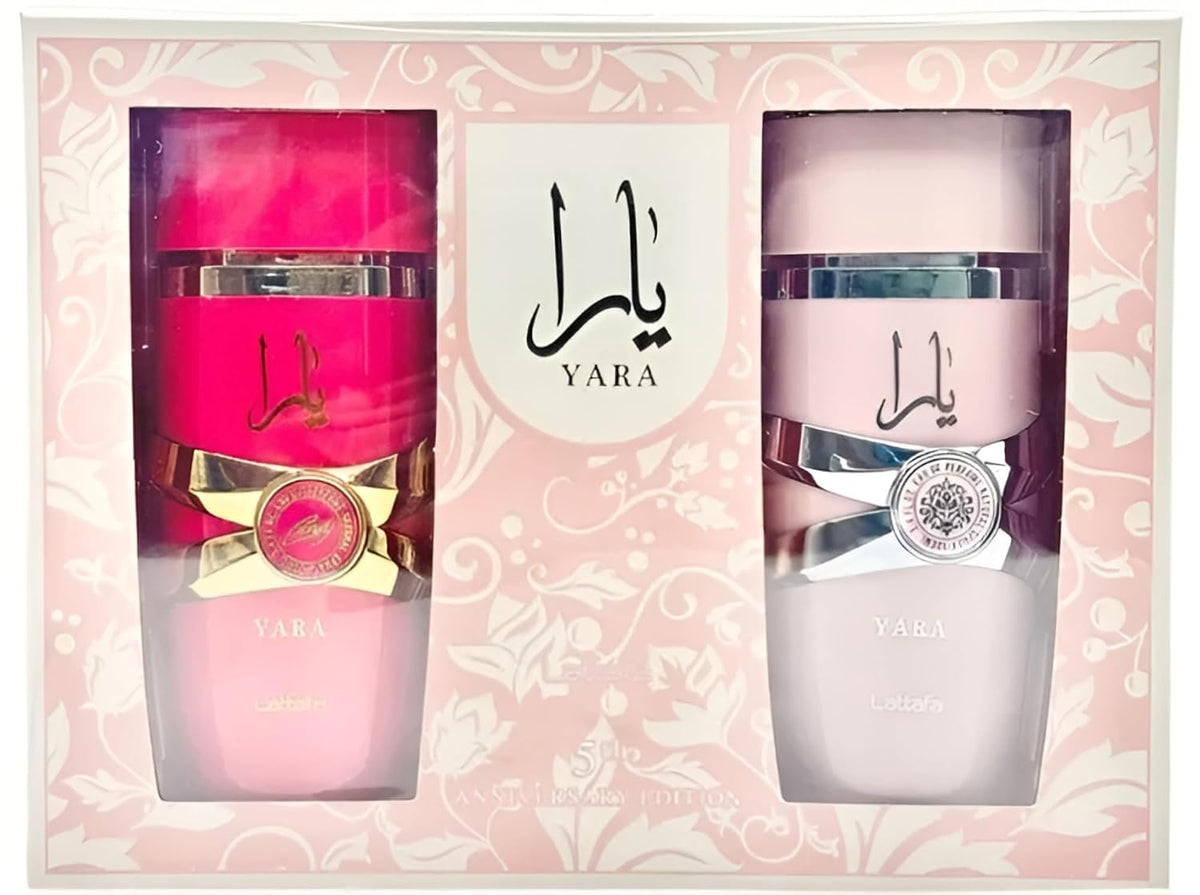 Lattafa 2 Piece Gift Set (Yara EDP 3.4 Fl Oz + Yara Candy EDP 3.4 Fl Oz)-Lattafa 2 Piece Gift Set (Yara EDP 3.4 Fl Oz + Yara Candy EDP 3.4 Fl Oz)