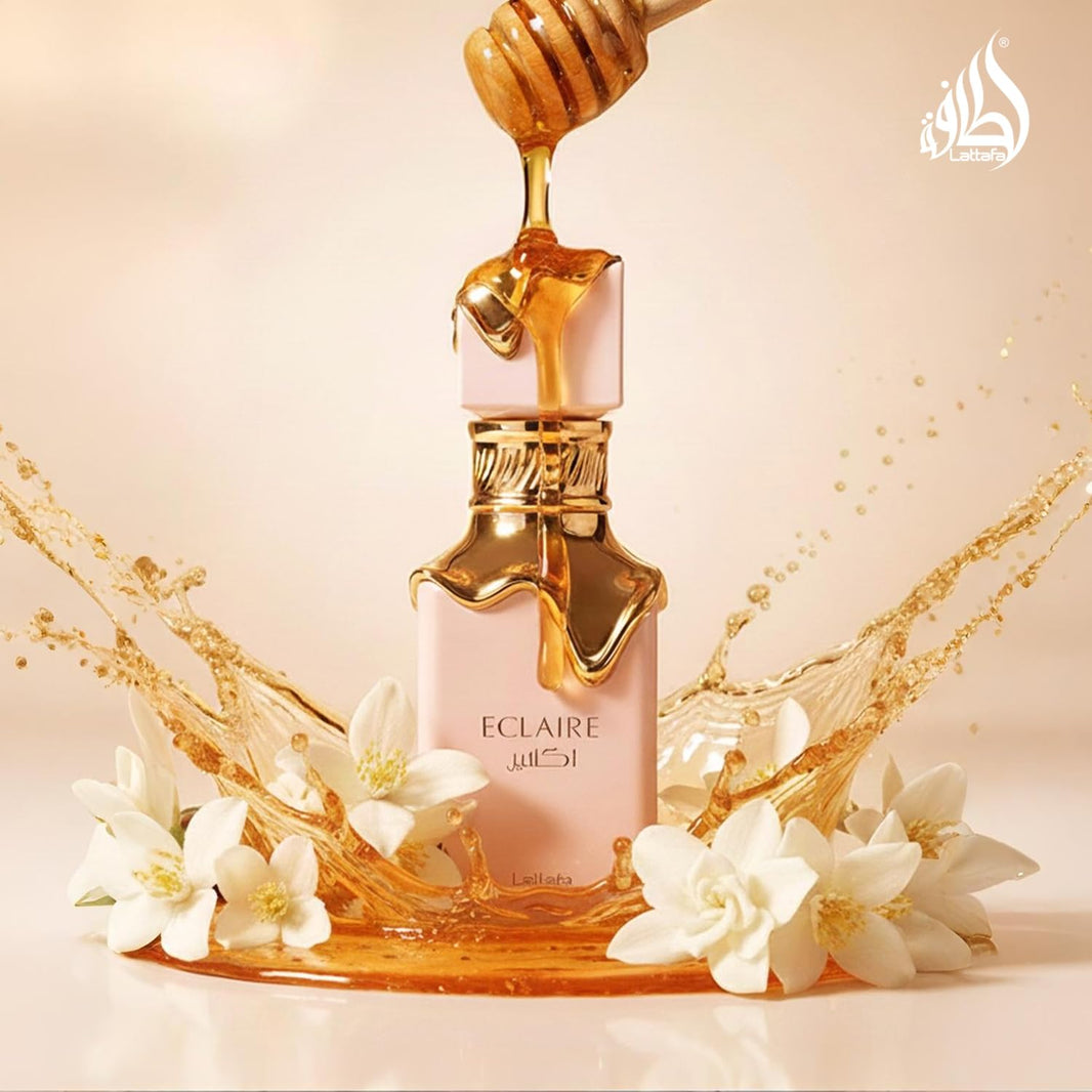 Lattafa Eclaire - Vanilla, Caramel, Sweet, Floral - Eau de Parfum Long-Lasting Fragrance for Women, 3.40 Ounce / 100 ml-Lattafa Eclaire - Vanilla, Caramel, Sweet, Floral - Eau de Parfum Long-Lasting Fragrance for Women, 3.40 Ounce / 100 ml