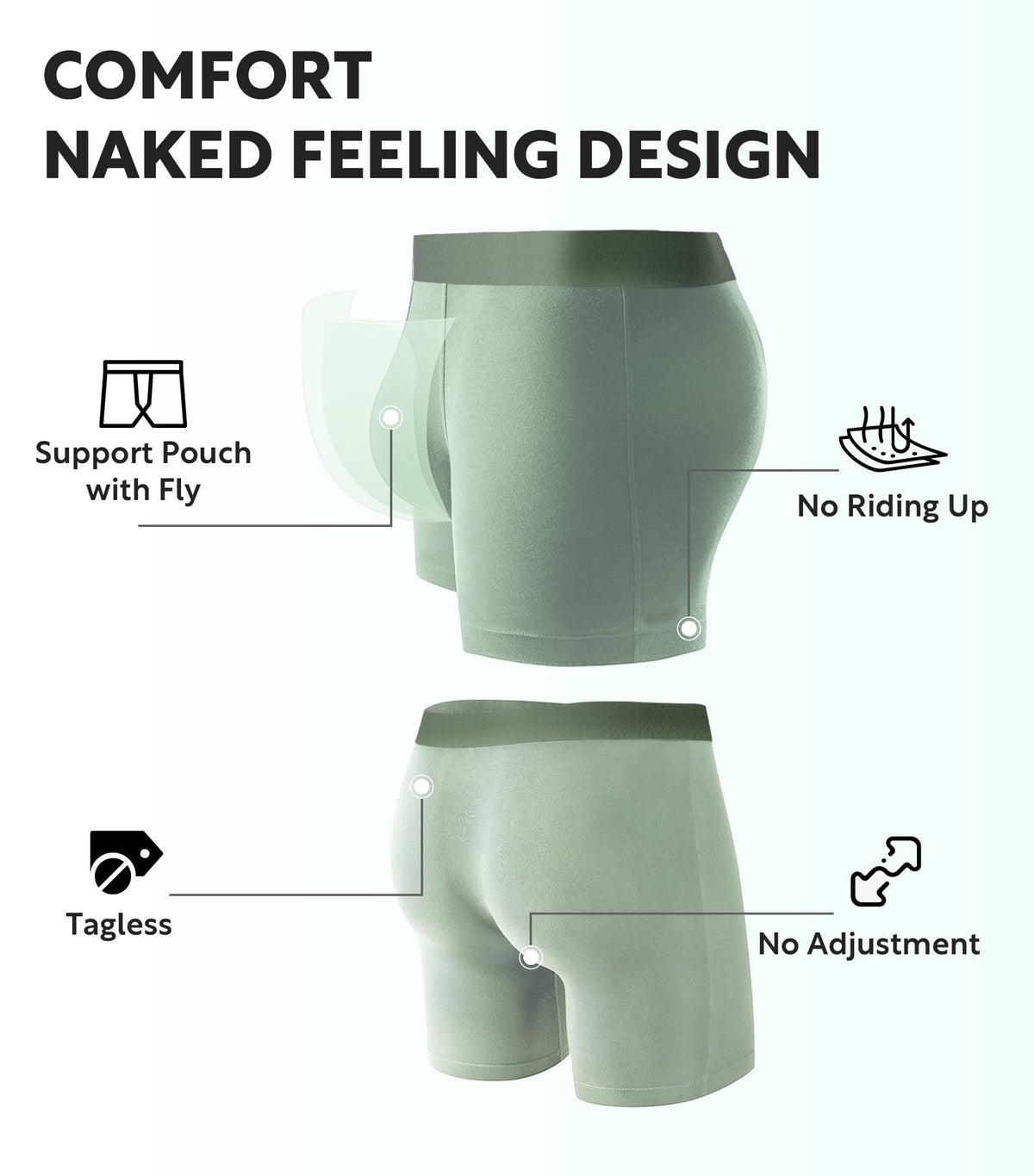 DAVID ARCHY Men's Ultra Soft Underwear Modal Boxer Briefs Slim Fit 6.5" | Second Skin Fabric Breathable, Smooth Low-Profile Waistband, Easy Access Side Fly, Tagless Anti Chafing for All-day Comfort-DAVID ARCHY Men's Ultra Soft Underwear Modal Boxer Briefs Slim Fit 6.5" | Second Skin Fabric Breathable, Smooth Low-Profile Waistband, Easy Access Side Fly, Tagless Anti Chafing for All-day Comfort