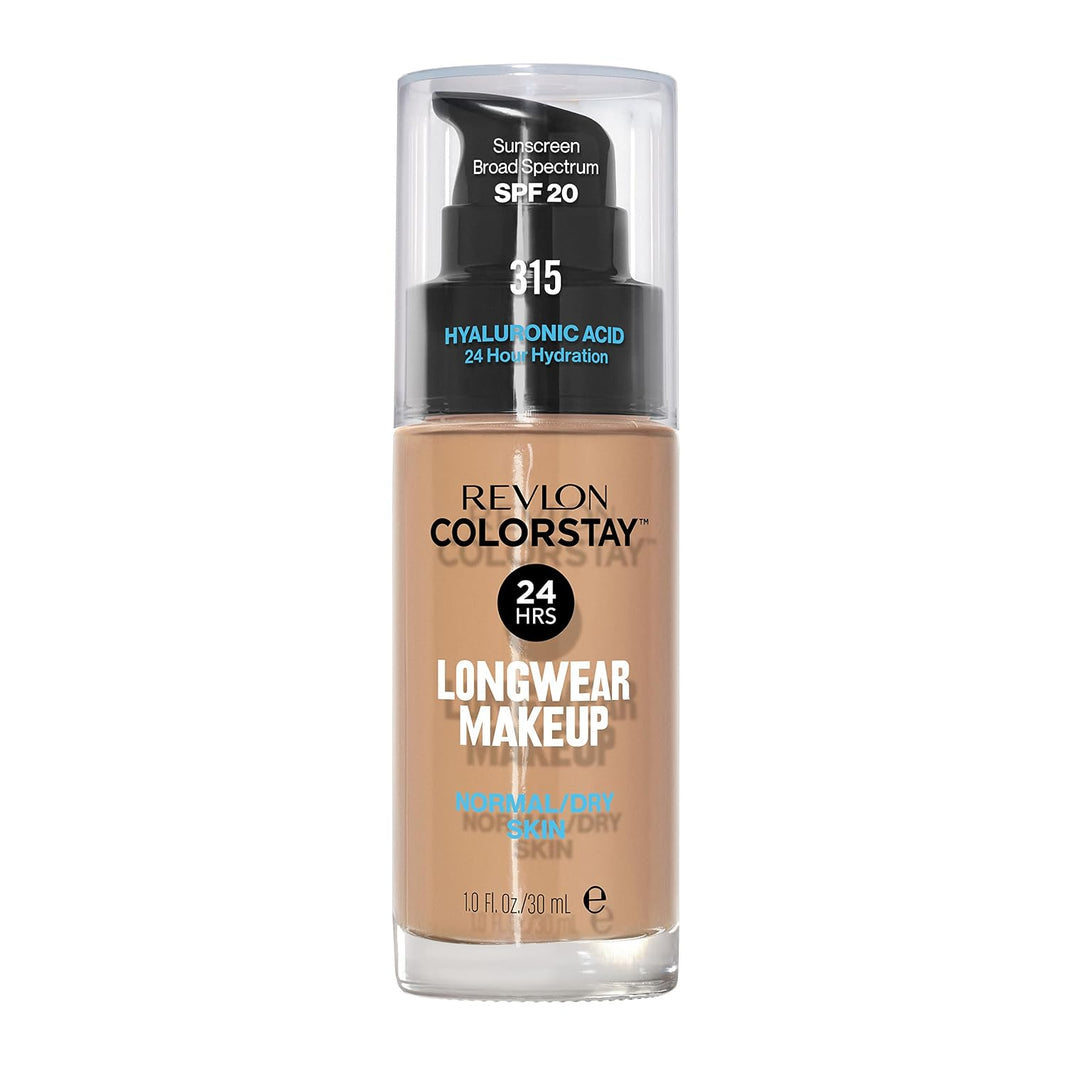 Revlon Liquid Foundation, ColorStay Face Makeup for Normal & Dry Skin, SPF 20, Longwear Medium-Full Coverage with Natural Finish, 240 Medium Beige, 1 Fl Oz-Revlon Liquid Foundation, ColorStay Face Makeup for Normal & Dry Skin, SPF 20, Longwear Medium-Full Coverage with Natural Finish, 240 Medium Beige, 1 Fl Oz
