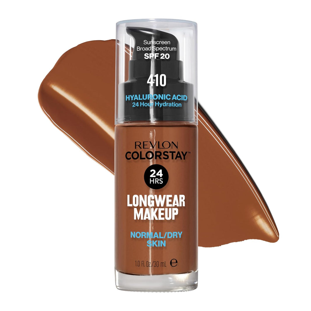 Revlon Liquid Foundation, ColorStay Face Makeup for Normal & Dry Skin, SPF 20, Longwear Medium-Full Coverage with Natural Finish, 240 Medium Beige, 1 Fl Oz-Revlon Liquid Foundation, ColorStay Face Makeup for Normal & Dry Skin, SPF 20, Longwear Medium-Full Coverage with Natural Finish, 240 Medium Beige, 1 Fl Oz