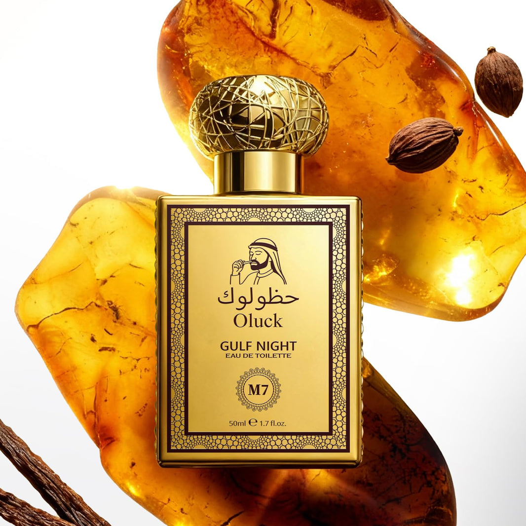 Oluck Gulf Night Perfume M7 Cologne for Women & Men, Lemon Pineapple Nutmeg Cedarwood Vanilla Notes, Middle Eastern Fragrance-Oluck Gulf Night Perfume M7 Cologne for Women & Men, Lemon Pineapple Nutmeg Cedarwood Vanilla Notes, Middle Eastern Fragrance