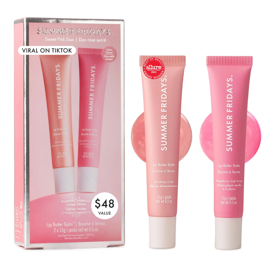 Summer Fridays Lip Butter Balm - Moisturizing Lip Gloss for Instant Shine + Sheer Color - With Nourishing Shea Butter - Everyday Makeup + Skin Care Summer Essentials - Vegan - Pink Sugar (.5 Oz)-Summer Fridays Lip Butter Balm - Moisturizing Lip Gloss for Instant Shine + Sheer Color - With Nourishing Shea Butter - Everyday Makeup + Skin Care Summer Essentials - Vegan - Pink Sugar (.5 Oz)