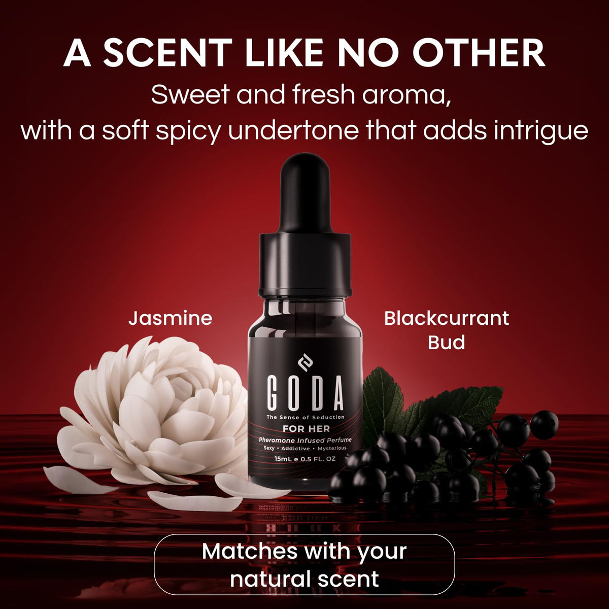 GODA Pheromones Perfume for Women – The Original – Long-Lasting Women's Fragrances with Jasmine and Rose, Vegan & Cruelty-Free – 15ml/0.50 fl. oz-GODA Pheromones Perfume for Women – The Original – Long-Lasting Women's Fragrances with Jasmine and Rose, Vegan & Cruelty-Free – 15ml/0.50 fl. oz