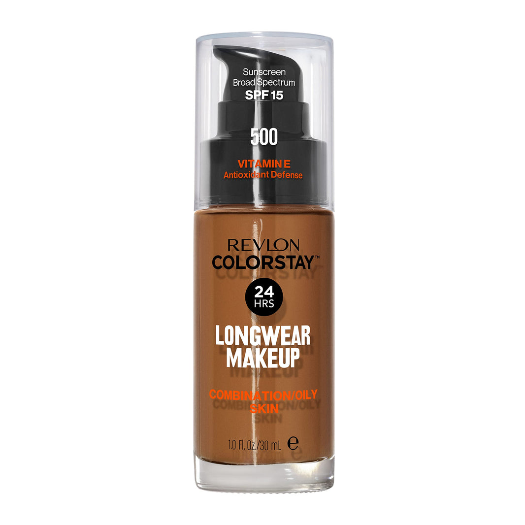 Revlon Liquid Foundation, ColorStay Face Makeup for Combination & Oily Skin, SPF 15, Medium-Full Coverage with Matte Finish, 180 Sand Beige, 1 Fl Oz-Revlon Liquid Foundation, ColorStay Face Makeup for Combination & Oily Skin, SPF 15, Medium-Full Coverage with Matte Finish, 180 Sand Beige, 1 Fl Oz