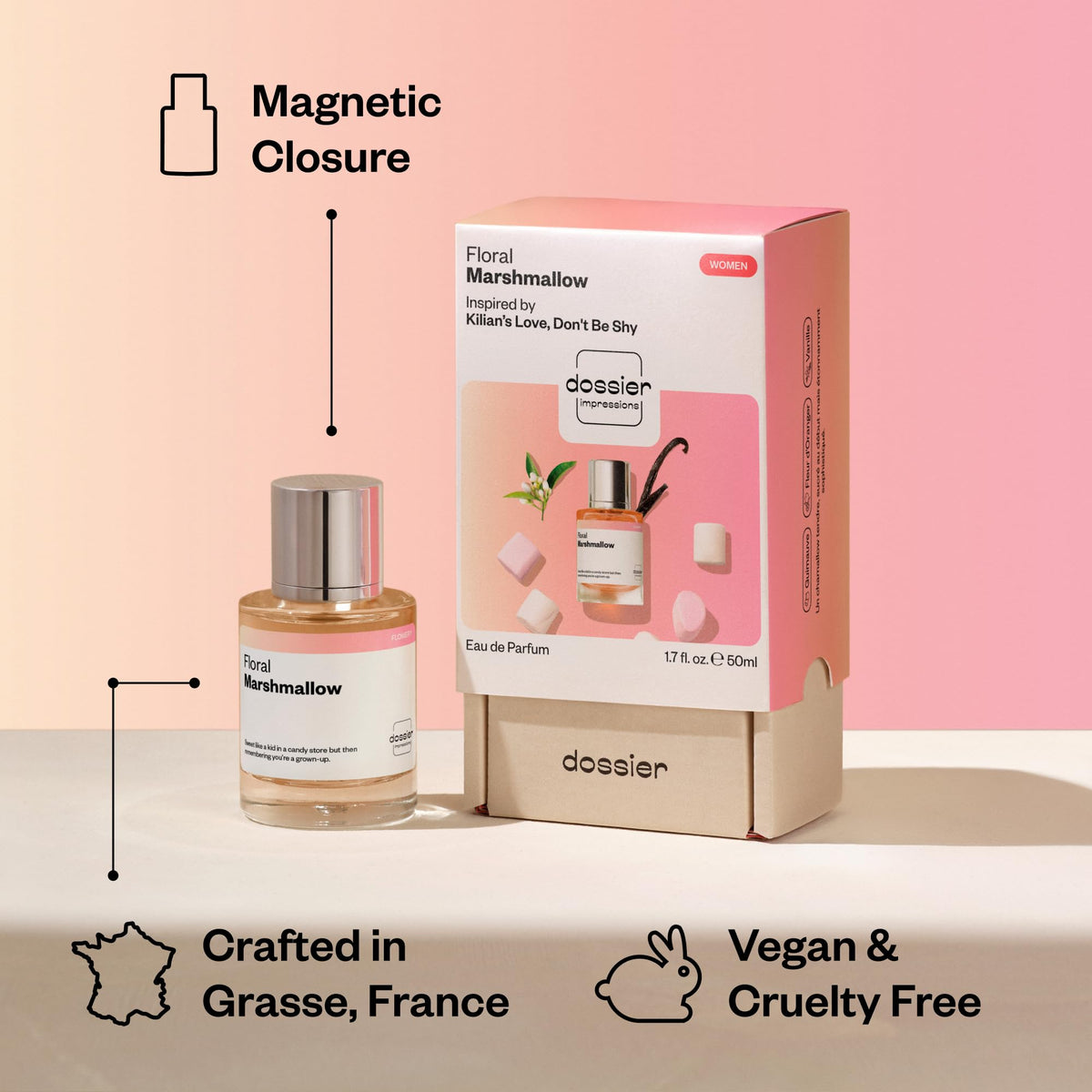 Dossier - Ambery Vanilla - Eau de Parfum - Vanilla Perfume - Inspired by Black Opium - Long-Lasting Fragrance - Feminine - 1.7 fl oz (50ml)-Dossier - Ambery Vanilla - Eau de Parfum - Vanilla Perfume - Inspired by Black Opium - Long-Lasting Fragrance - Feminine - 1.7 fl oz (50ml)