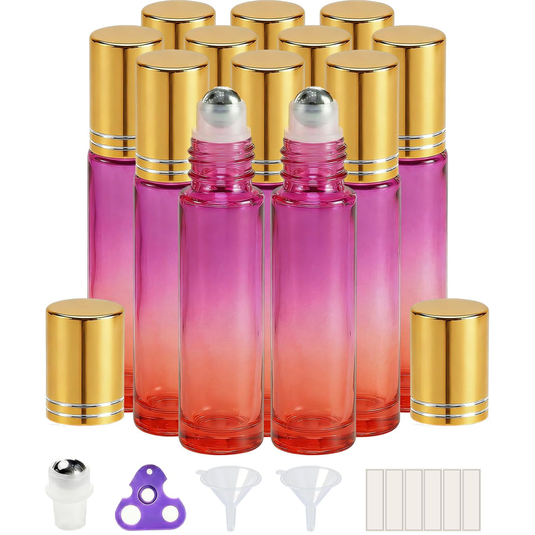 PrettyCare 4 Pack Amber Glass Oil Roller Bottles for Essential Oils 10ml, Roll On Bottles with Stainless Steel Roller Ball Leak-Proof Perfume Travel Refillable Bottle Empty, Beauty & Personal Care-PrettyCare 4 Pack Amber Glass Oil Roller Bottles for Essential Oils 10ml, Roll On Bottles with Stainless Steel Roller Ball Leak-Proof Perfume Travel Refillable Bottle Empty, Beauty & Personal Care