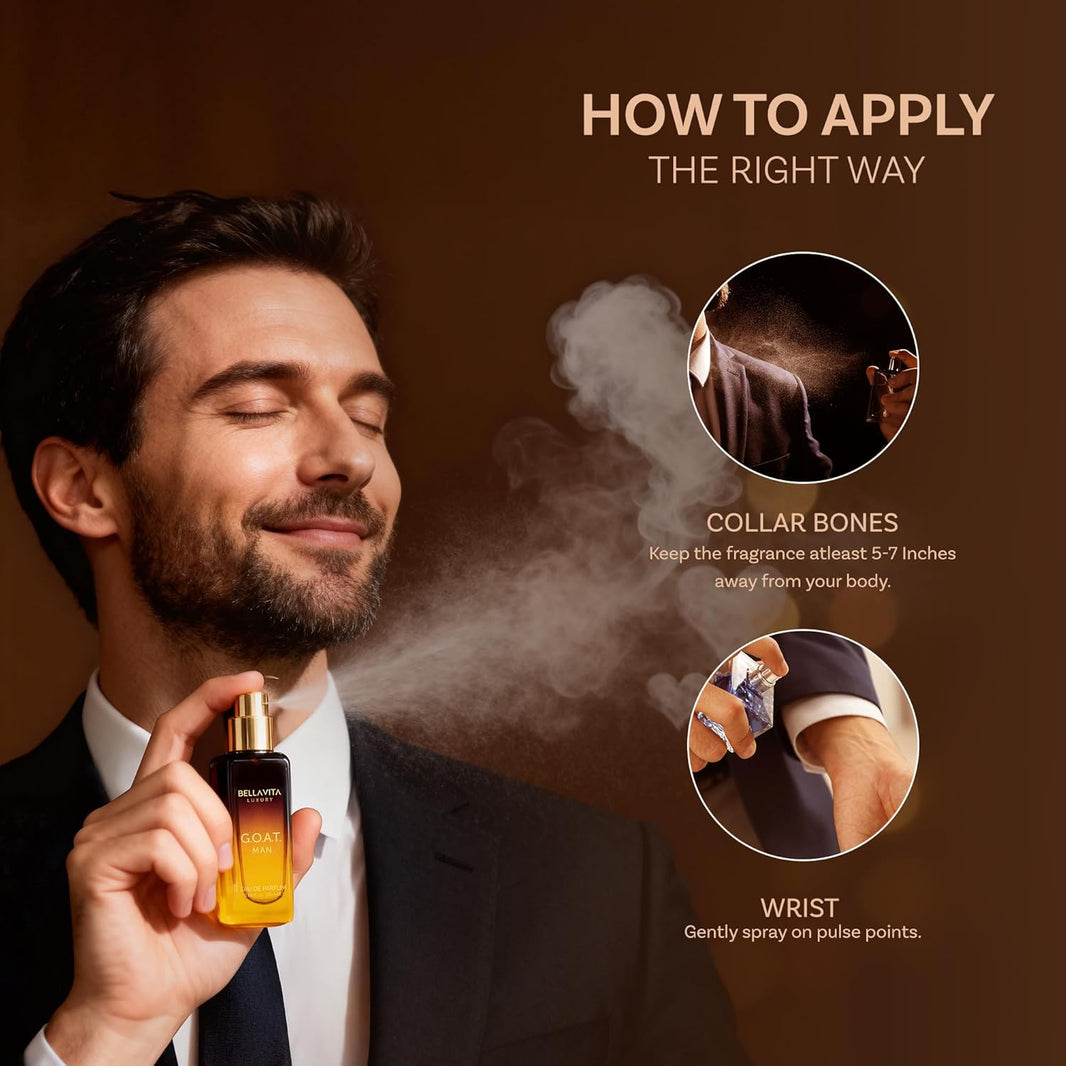 BellaVita Luxury Men's Perfume Gift Set with CEO Man, G.O.A.T., KLUB & OUD | 4 x 20ml (80ml) | Long Lasting Perfume for Men | Citrus, Woody, Patchouli & Caramel Notes | Gift for Father's Day-BellaVita Luxury Men's Perfume Gift Set with CEO Man, G.O.A.T., KLUB & OUD | 4 x 20ml (80ml) | Long Lasting Perfume for Men | Citrus, Woody, Patchouli & Caramel Notes | Gift for Father's Day