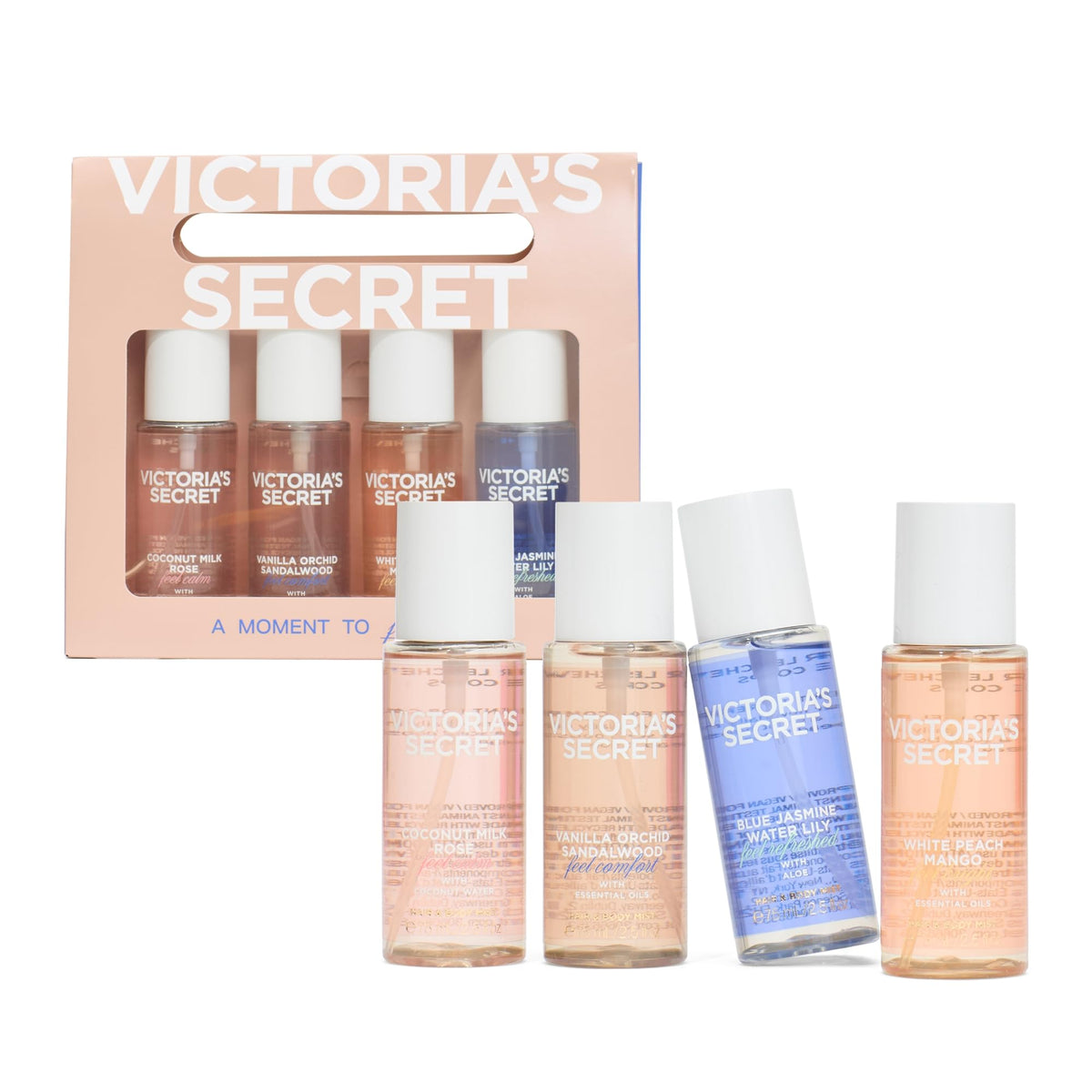 Victoria's Secret Fragrance Mist Collection 4 Piece Mini Mist Gift Set, Assorted Scents, Gift Set for Women-Victoria's Secret Fragrance Mist Collection 4 Piece Mini Mist Gift Set, Assorted Scents, Gift Set for Women