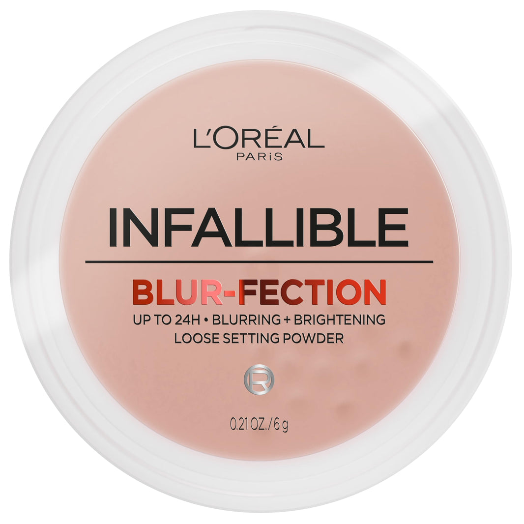 L'Oreal Paris Infallible Blur-fection Longwear Loose Setting Powder, Blurring Face Powder With Up to 24HRs of Wear, Brightening Light Pink, 1 Kit-L'Oreal Paris Infallible Blur-fection Longwear Loose Setting Powder, Blurring Face Powder With Up to 24HRs of Wear, Brightening Light Pink, 1 Kit