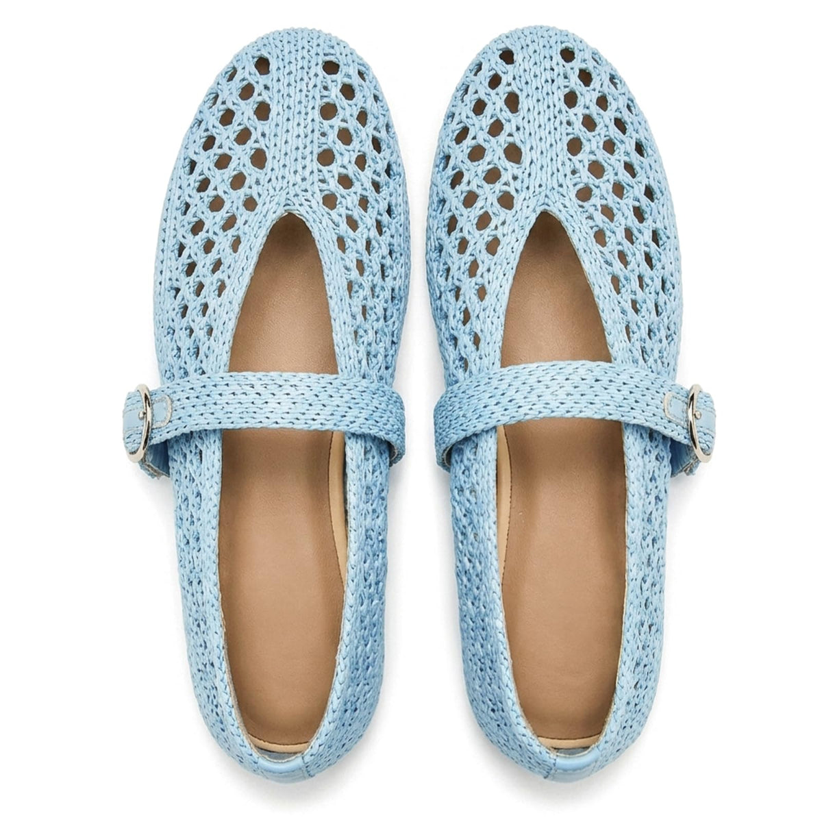 Woven Ballet Flats Women Mesh Raffia Flats Round Toe Mary Janes Comfortable Ballerina Flat Shoes-Woven Ballet Flats Women Mesh Raffia Flats Round Toe Mary Janes Comfortable Ballerina Flat Shoes