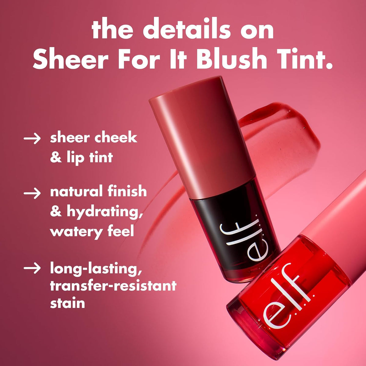 e.l.f. Sheer For It Blush Tint, Multi-Use, Long-Lasting Lip & Cheek Makeup, Creates A Natural Flush Finish, Vegan & Cruelty-Free, Plums Up-e.l.f. Sheer For It Blush Tint, Multi-Use, Long-Lasting Lip & Cheek Makeup, Creates A Natural Flush Finish, Vegan & Cruelty-Free, Plums Up