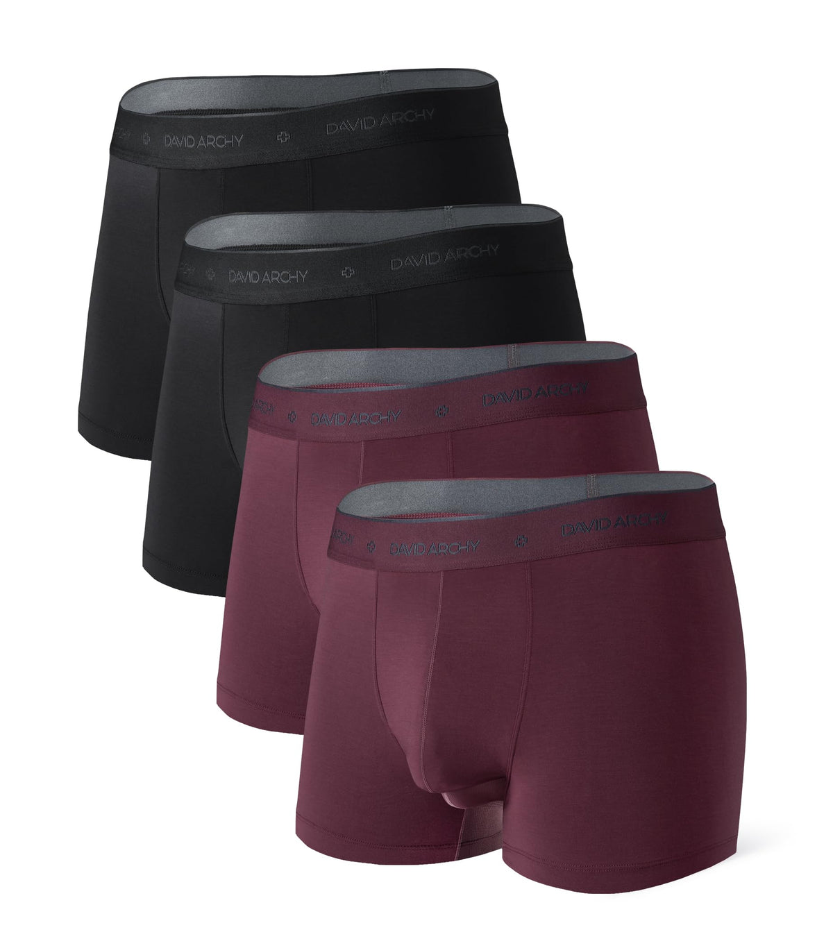 DAVID ARCHY Men's Underwear Modal Boxer Briefs Trunks Multi-Pack | Dual Pouch with Fly, Ultra Soft Second Skin Feel, Breathable Stretch Spandex, Anti Chafing, Daily Lounging Work Travel-DAVID ARCHY Men's Underwear Modal Boxer Briefs Trunks Multi-Pack | Dual Pouch with Fly, Ultra Soft Second Skin Feel, Breathable Stretch Spandex, Anti Chafing, Daily Lounging Work Travel