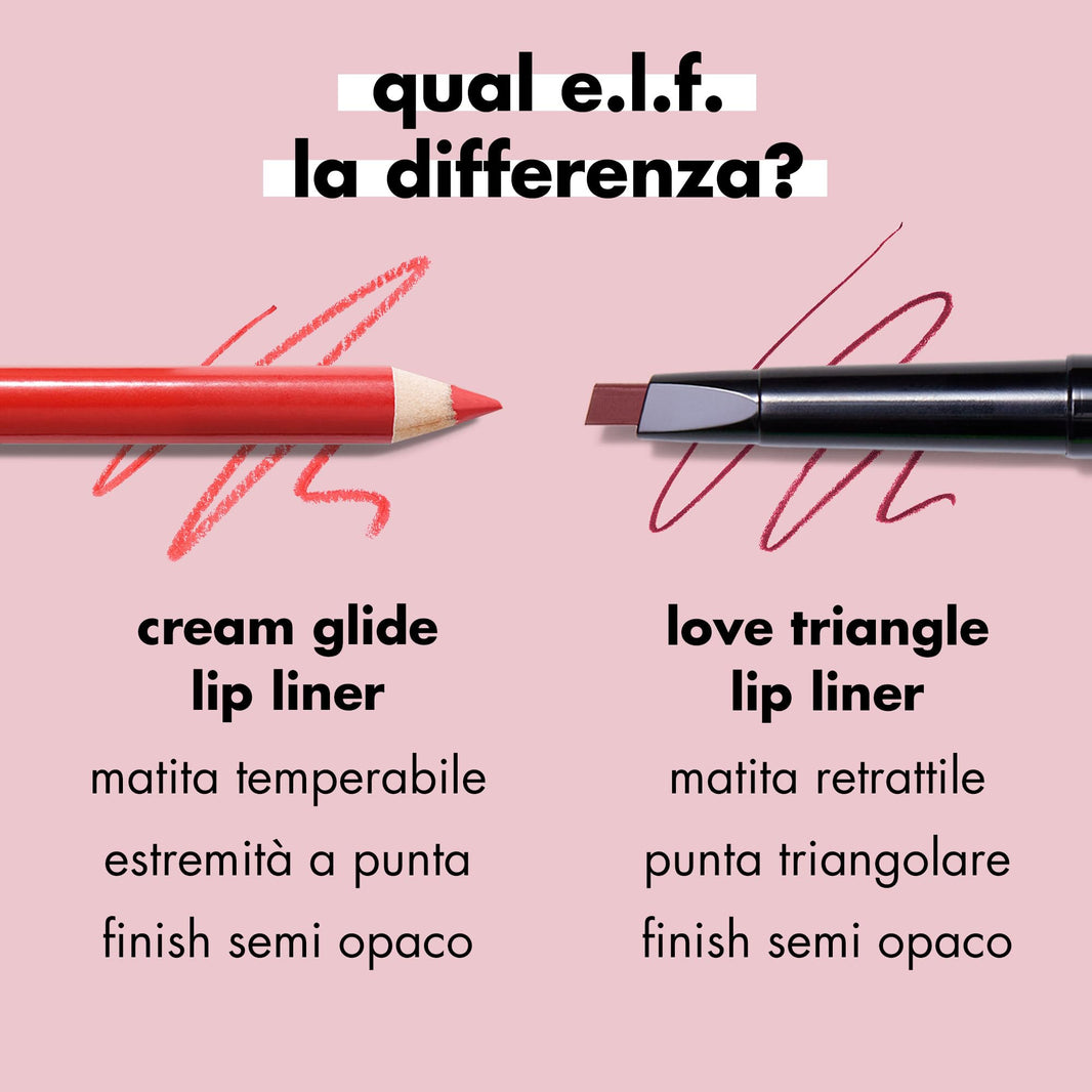 e.l.f. Cream Glide Lip Liner, Highly-Pigmented Pencil For Shaping & Sculpting Lips, Semi-Matte Finish, Vegan & Cruelty-Free-e.l.f. Cream Glide Lip Liner, Highly-Pigmented Pencil For Shaping & Sculpting Lips, Semi-Matte Finish, Vegan & Cruelty-Free