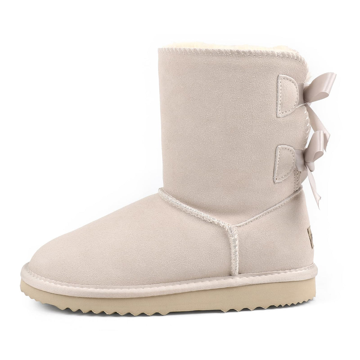 JOY IN LOVE Women's Snow Boots for Winter Mid-Calf high Back Bows-JOY IN LOVE Women's Snow Boots for Winter Mid-Calf high Back Bows