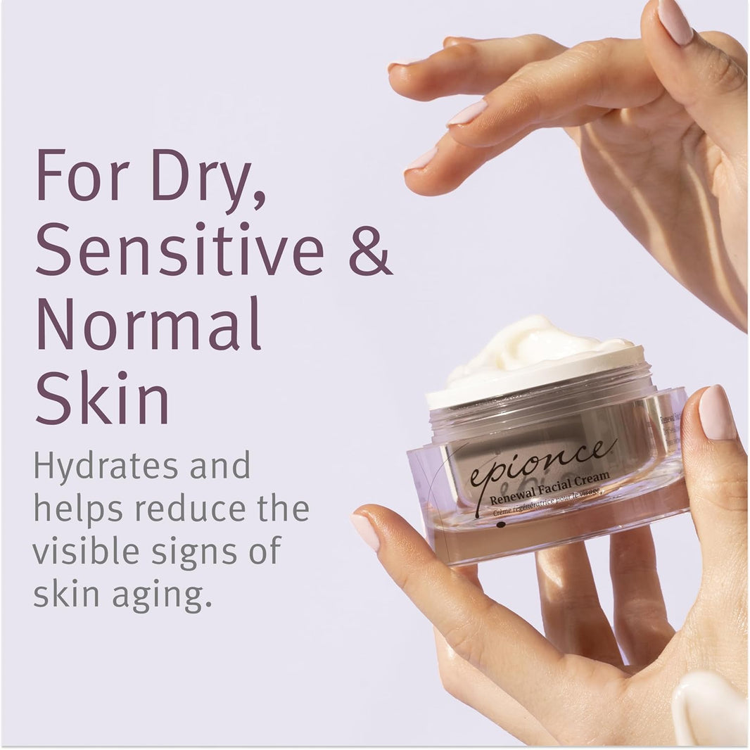 Epionce Renewal Facial Cream – Hydrating Anti-Aging Moisturizer | For Dry, Sensitive to Normal Skin | Fine Lines & Wrinkles | Dermatologist Skincare-Epionce Renewal Facial Cream – Hydrating Anti-Aging Moisturizer | For Dry, Sensitive to Normal Skin | Fine Lines & Wrinkles | Dermatologist Skincare