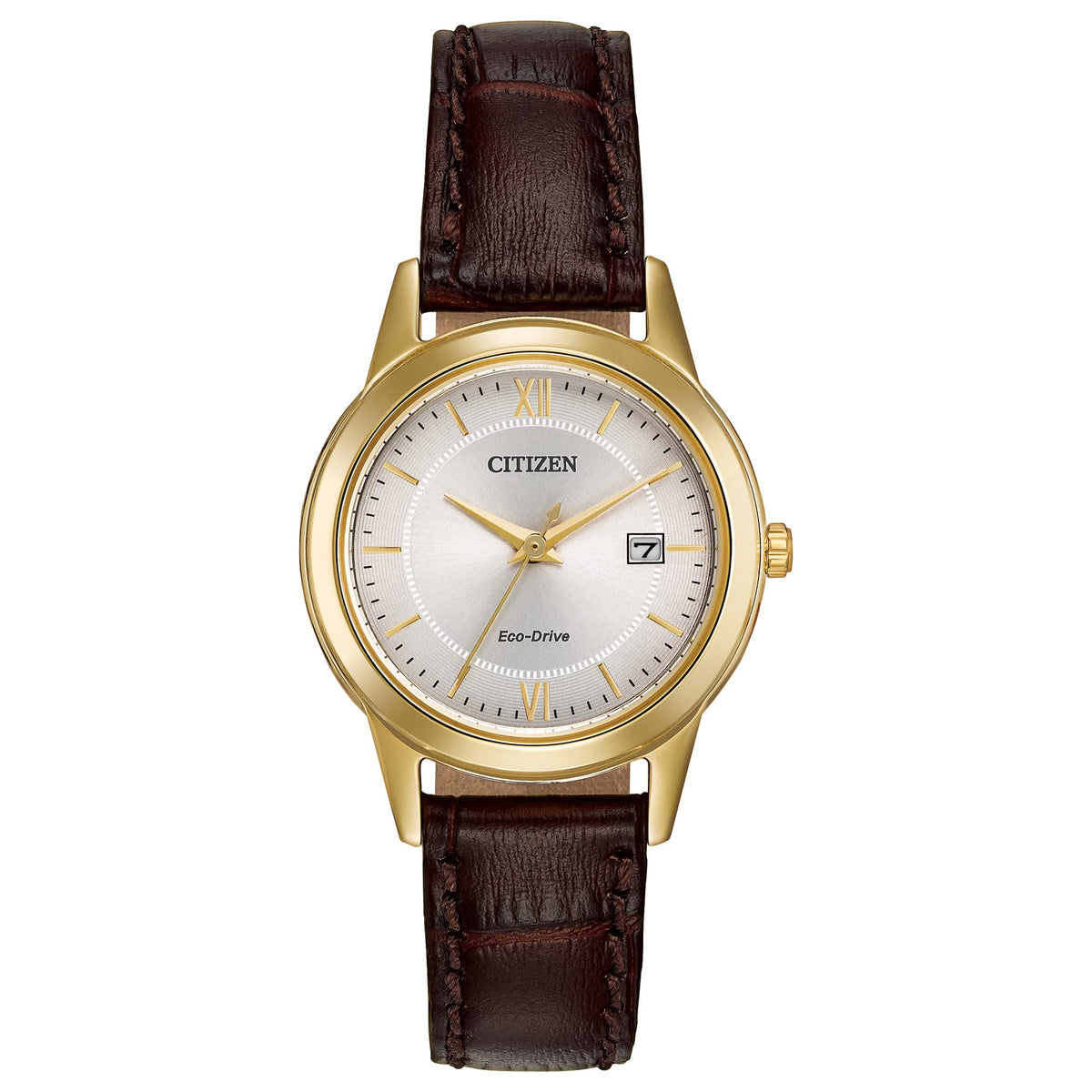Citizen Ladies' Eco-Drive Classic Leather Strap Watch with 3-Hand Date-Citizen Ladies' Eco-Drive Classic Leather Strap Watch with 3-Hand Date
