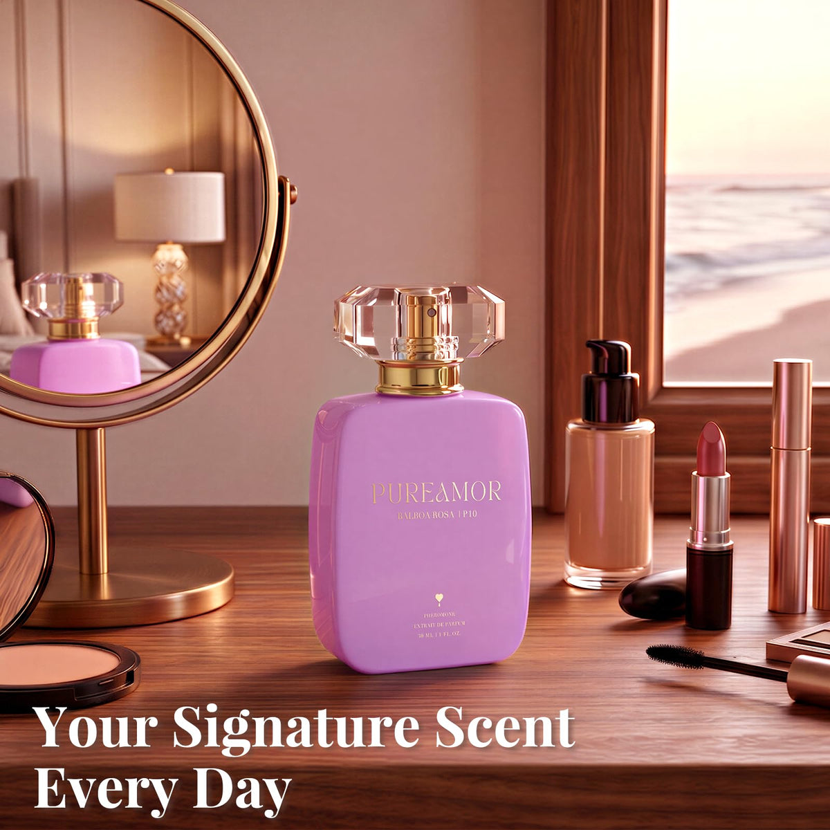 PUREAMOR Pheromone Perfume for Women, Moonlight Mellow Extrait de Parfum - Long Lasting Sweet Floral Gourmand Scent, 30% High Concentration, Full Size Fragrance Spray, 1.0 oz / 30 ml-PUREAMOR Pheromone Perfume for Women, Moonlight Mellow Extrait de Parfum - Long Lasting Sweet Floral Gourmand Scent, 30% High Concentration, Full Size Fragrance Spray, 1.0 oz / 30 ml