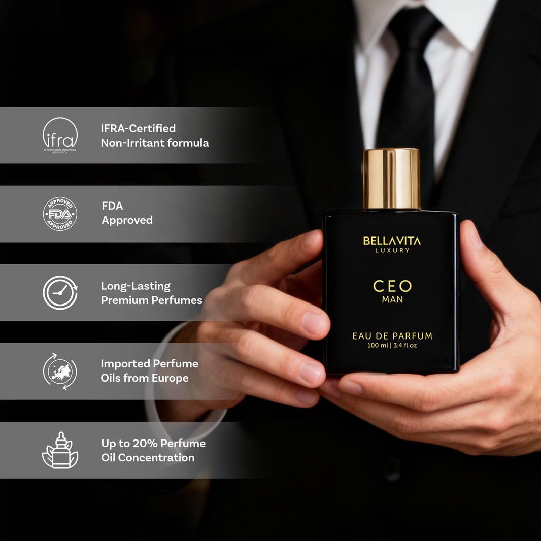 Bellavita Luxury G.O.A.T. Eau de Parfum | 100 ml (3.4 fl.oz.) | Perfume for Men | Citrus, Bergamot, Patchouli, and Vetiver Notes | Long Lasting Men's Fragrance | Gift for father's Day-Bellavita Luxury G.O.A.T. Eau de Parfum | 100 ml (3.4 fl.oz.) | Perfume for Men | Citrus, Bergamot, Patchouli, and Vetiver Notes | Long Lasting Men's Fragrance | Gift for father's Day