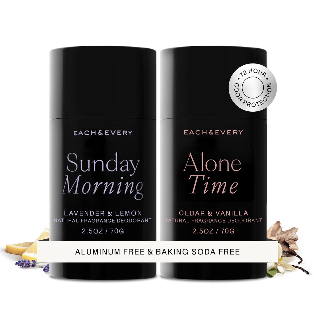 Each & Every Aluminum Free Deodorant for Women & Men – Natural Fragrance 72-Hr Odor Protection, Non-Toxic Deodorant for Sensitive Skin, EWG Verified, Baking Soda Free - Cedar & Vanilla 2 Pack, 2.5oz-Each & Every Aluminum Free Deodorant for Women & Men – Natural Fragrance 72-Hr Odor Protection, Non-Toxic Deodorant for Sensitive Skin, EWG Verified, Baking Soda Free - Cedar & Vanilla 2 Pack, 2.5oz