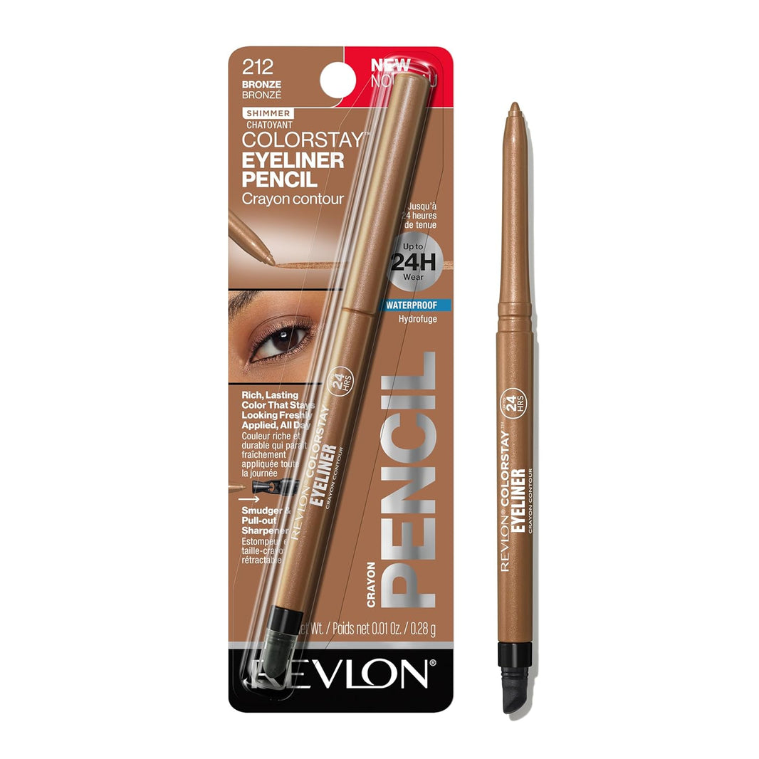 Revlon ColorStay Pencil Waterproof Eyeliner, Smudge-Proof, Eye Makeup with Built-In Sharpener, Long-Lasting, Matte Finish, 201 Black, 2 pack-Revlon ColorStay Pencil Waterproof Eyeliner, Smudge-Proof, Eye Makeup with Built-In Sharpener, Long-Lasting, Matte Finish, 201 Black, 2 pack