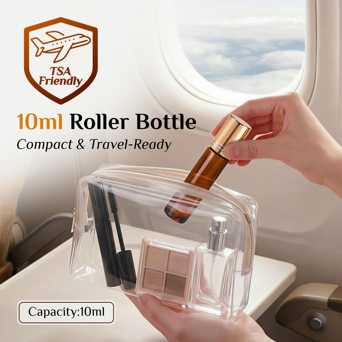 PrettyCare 4 Pack Amber Glass Oil Roller Bottles for Essential Oils 10ml, Roll On Bottles with Stainless Steel Roller Ball Leak-Proof Perfume Travel Refillable Bottle Empty, Beauty & Personal Care-PrettyCare 4 Pack Amber Glass Oil Roller Bottles for Essential Oils 10ml, Roll On Bottles with Stainless Steel Roller Ball Leak-Proof Perfume Travel Refillable Bottle Empty, Beauty & Personal Care