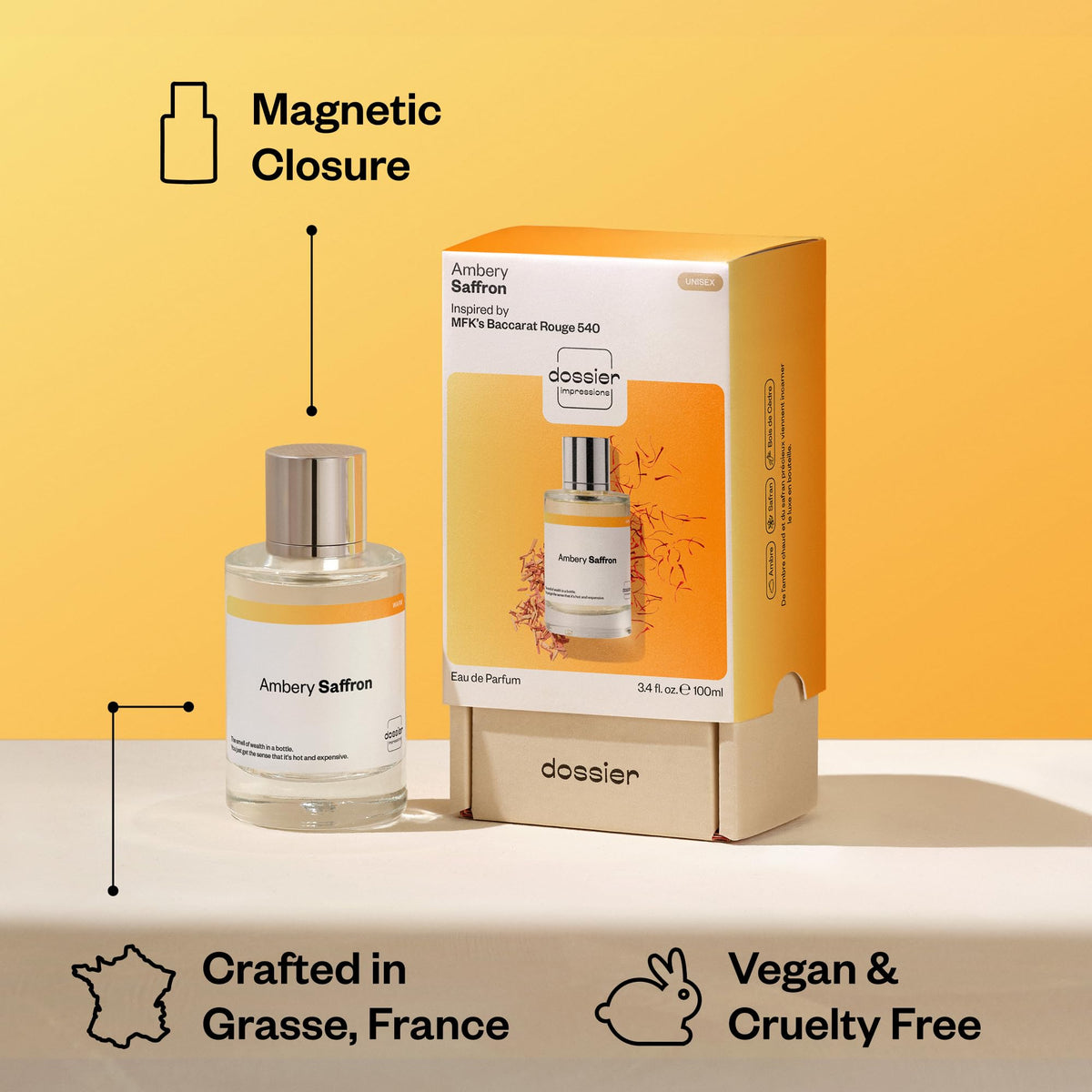 Dossier - Ambery Vanilla - Eau de Parfum - Vanilla Perfume - Inspired by Black Opium - Long-Lasting Fragrance - Feminine - 1.7 fl oz (50ml)-Dossier - Ambery Vanilla - Eau de Parfum - Vanilla Perfume - Inspired by Black Opium - Long-Lasting Fragrance - Feminine - 1.7 fl oz (50ml)
