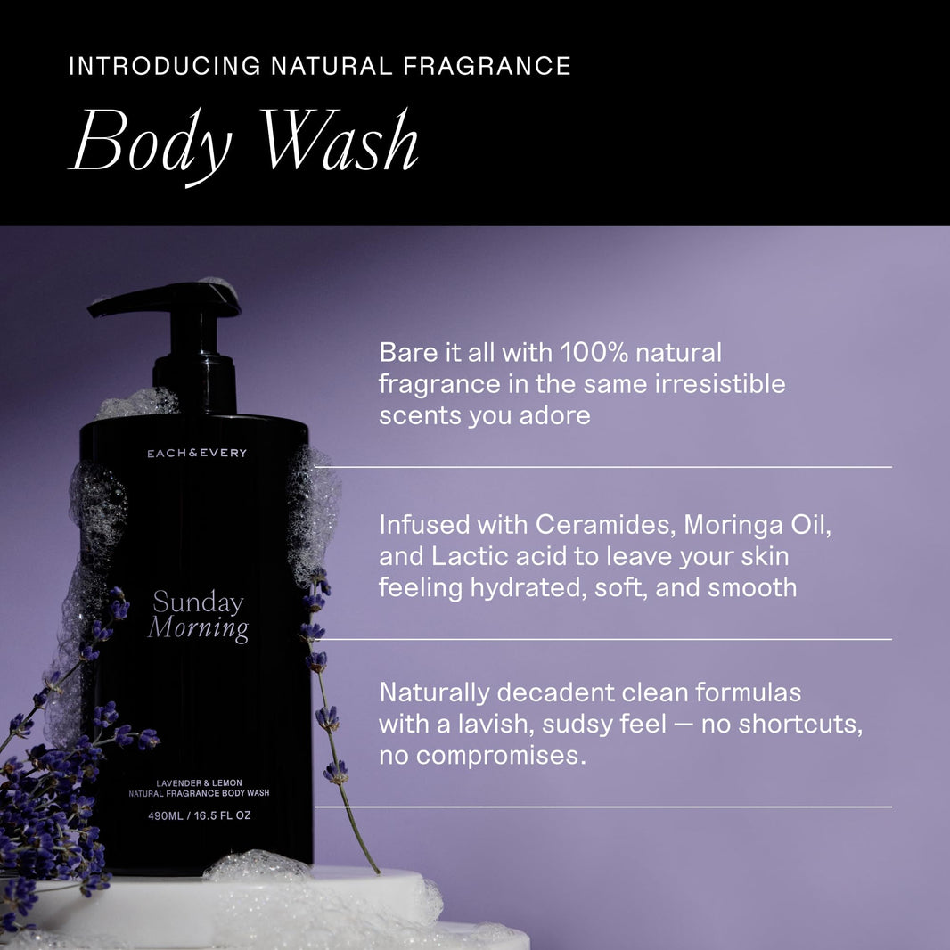 Each & Every Body Wash for Women and Men - Skin Feels Hydrated, Smooth & Soft - Ceramides, Lactic Acid AHA & Moringa Oil - 100% Natural Fragrance Gel - Eternal Summer, Coconut & Lime - 16.5 Fl Oz-Each & Every Body Wash for Women and Men - Skin Feels Hydrated, Smooth & Soft - Ceramides, Lactic Acid AHA & Moringa Oil - 100% Natural Fragrance Gel - Eternal Summer, Coconut & Lime - 16.5 Fl Oz