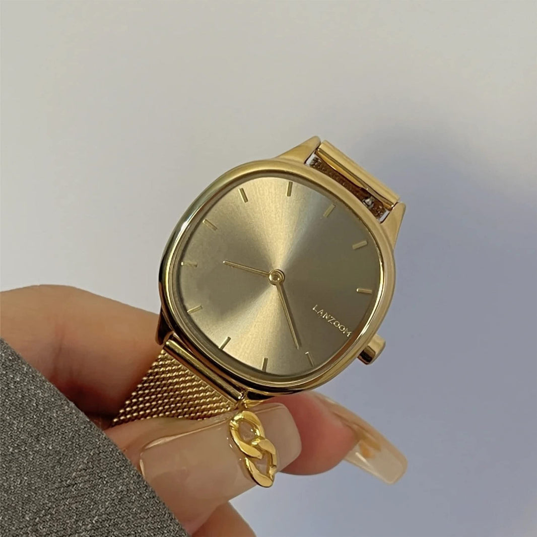 LANZOOM Retro Women's Quartz Watch - Stainless Steel case,Gold Filled, Ideal Gift for Holidays and Special Occasions.-LANZOOM Retro Women's Quartz Watch - Stainless Steel case,Gold Filled, Ideal Gift for Holidays and Special Occasions.