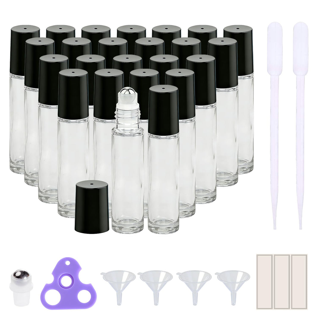 PrettyCare 4 Pack Amber Glass Oil Roller Bottles for Essential Oils 10ml, Roll On Bottles with Stainless Steel Roller Ball Leak-Proof Perfume Travel Refillable Bottle Empty, Beauty & Personal Care-PrettyCare 4 Pack Amber Glass Oil Roller Bottles for Essential Oils 10ml, Roll On Bottles with Stainless Steel Roller Ball Leak-Proof Perfume Travel Refillable Bottle Empty, Beauty & Personal Care