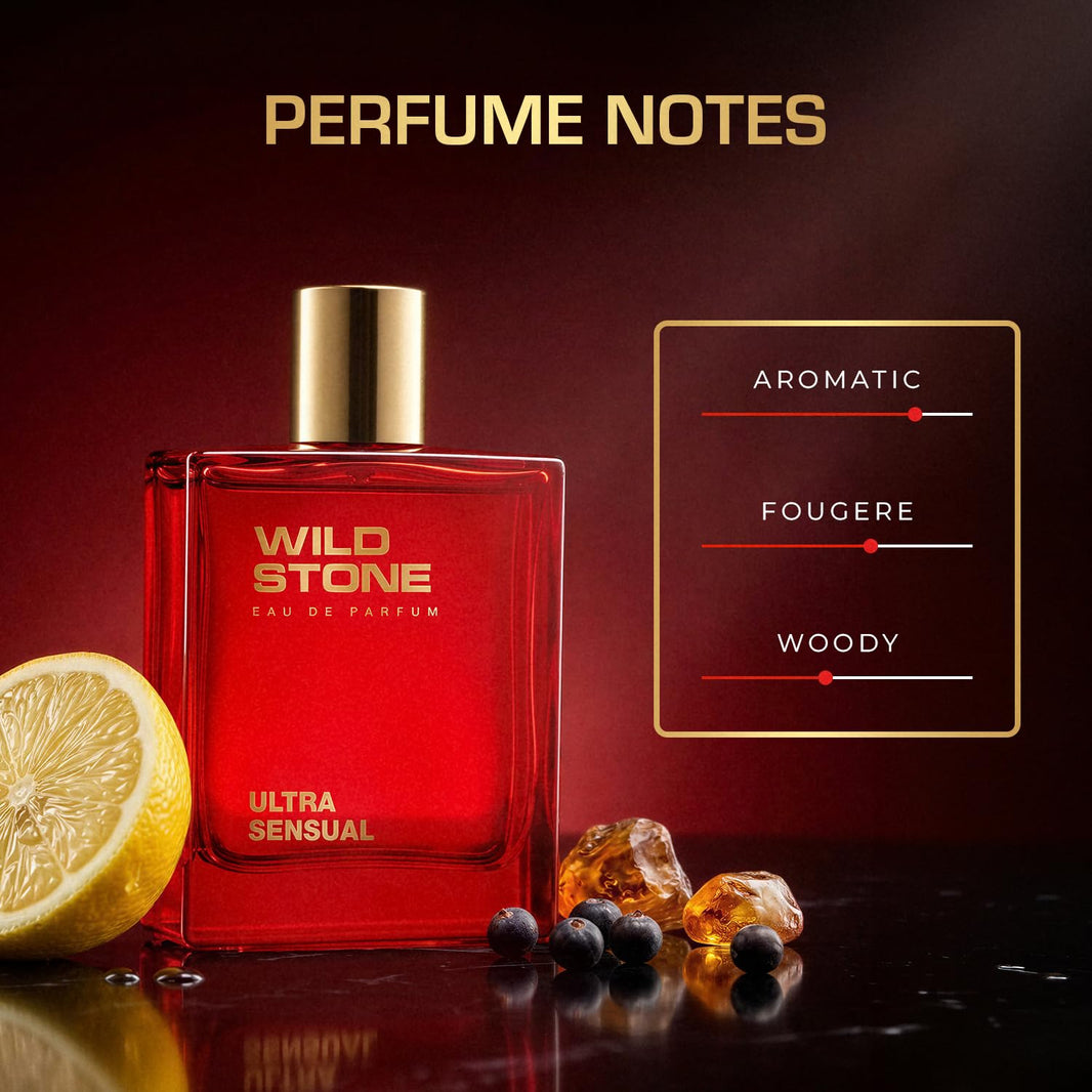 Wild Stone Ultra Sensual Eau De Parfum | 3.38oz,100 ml | Luxury EDP Perfume for Men | Intense Long Lasting Premium Fragrance| 100% Liquid Scent-Wild Stone Ultra Sensual Eau De Parfum | 3.38oz,100 ml | Luxury EDP Perfume for Men | Intense Long Lasting Premium Fragrance| 100% Liquid Scent
