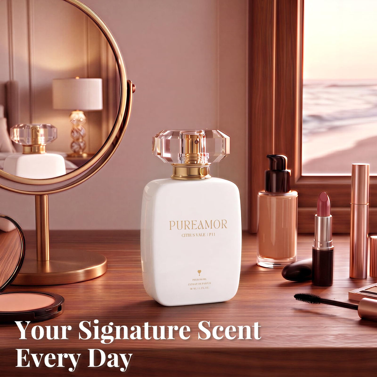 PUREAMOR Pheromone Perfume for Women, Moonlight Mellow Extrait de Parfum - Long Lasting Sweet Floral Gourmand Scent, 30% High Concentration, Full Size Fragrance Spray, 1.0 oz / 30 ml-PUREAMOR Pheromone Perfume for Women, Moonlight Mellow Extrait de Parfum - Long Lasting Sweet Floral Gourmand Scent, 30% High Concentration, Full Size Fragrance Spray, 1.0 oz / 30 ml
