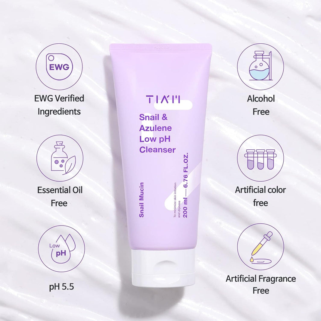 TIA'M Snail & Azulene Low pH Cleanser-TIA'M Snail & Azulene Low pH Cleanser