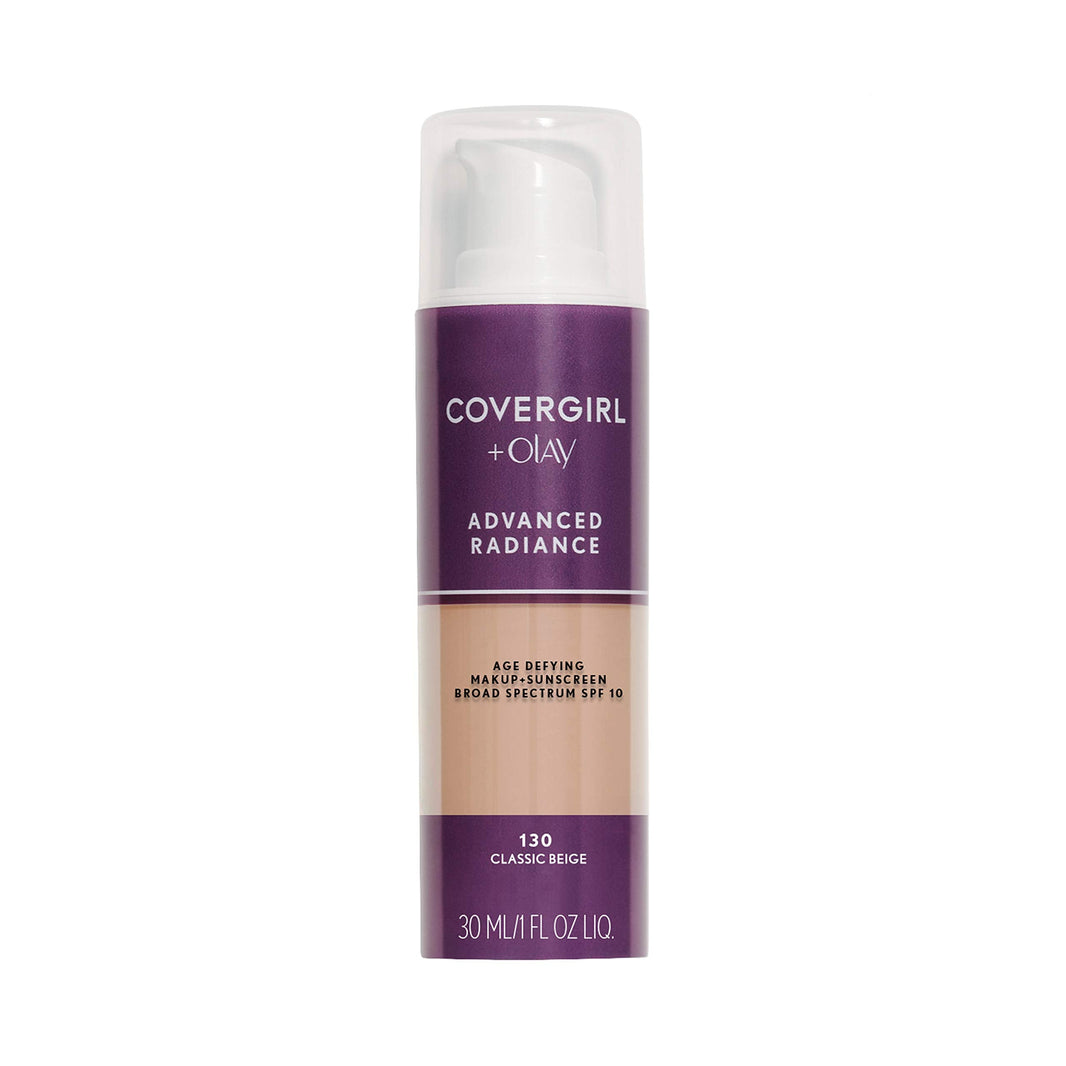 COVERGIRL Advanced Radiance Age-Defying Foundation Makeup, Classic Beige, 1 oz (Packaging May Vary)-COVERGIRL Advanced Radiance Age-Defying Foundation Makeup, Classic Beige, 1 oz (Packaging May Vary)