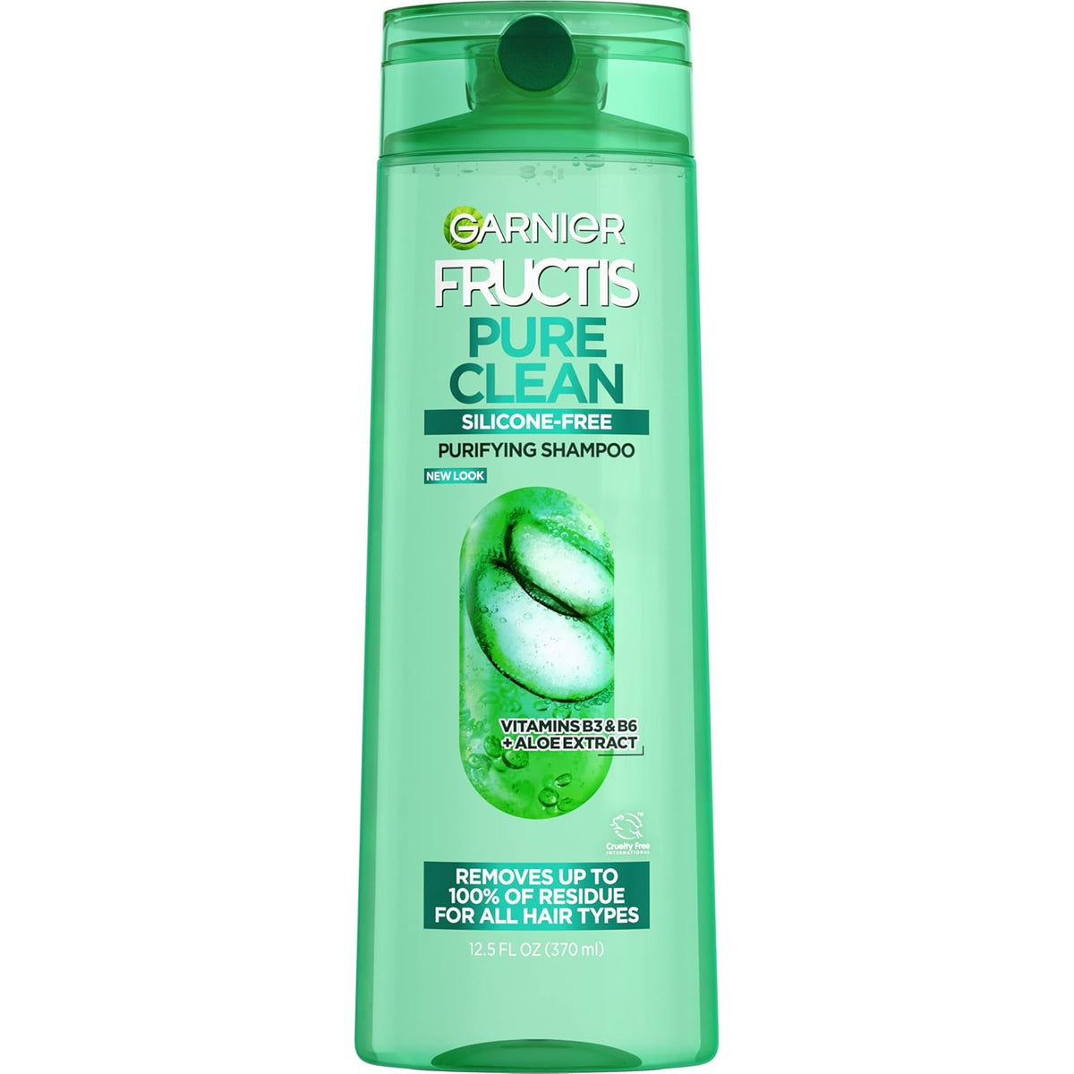 Garnier Fructis Pure Clean Purifying Shampoo, Silicone-Free, 12.5 Fl Oz, 1 Count (Packaging May Vary)-Garnier Fructis Pure Clean Purifying Shampoo, Silicone-Free, 12.5 Fl Oz, 1 Count (Packaging May Vary)