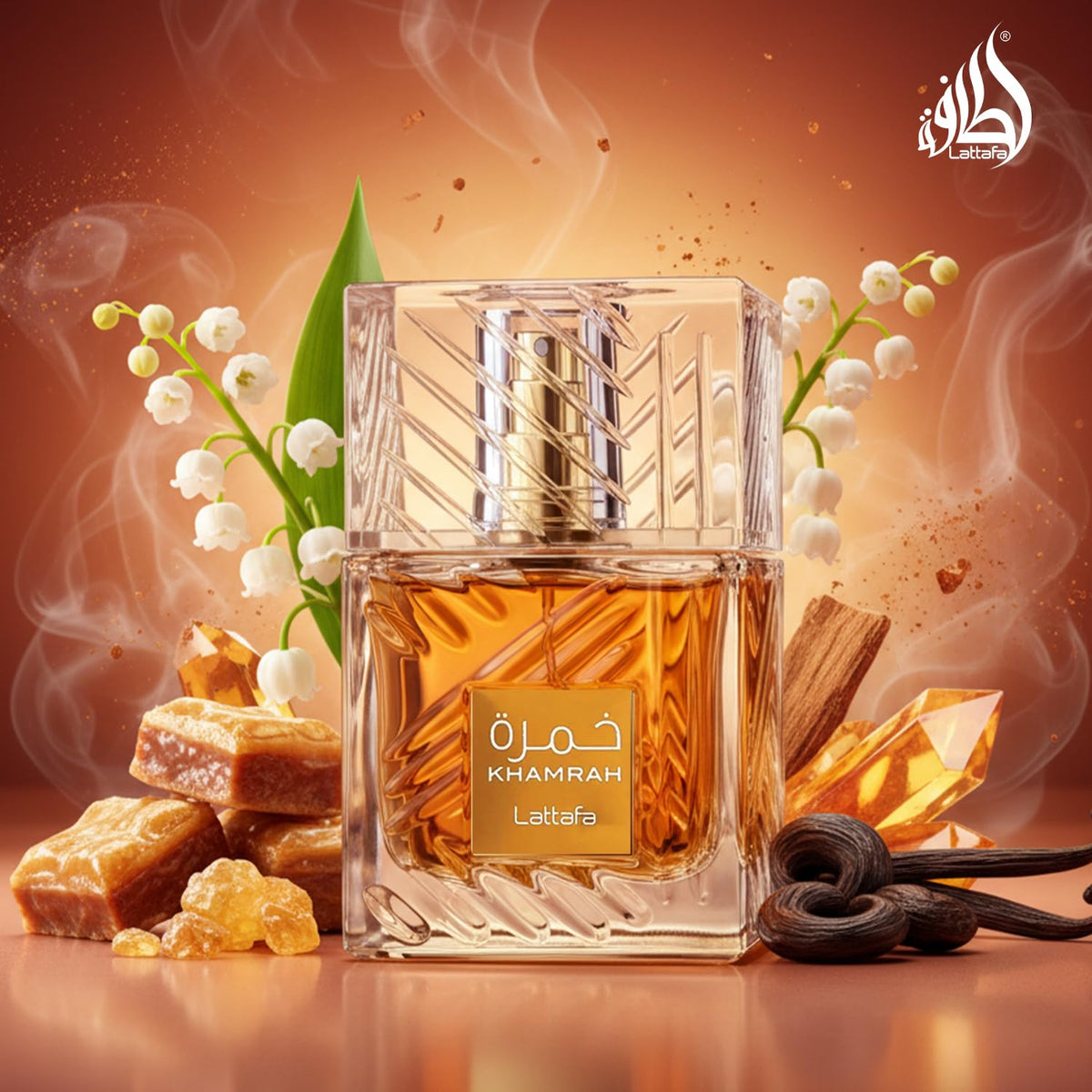 Lattafa Khamrah - Vanilla, Warm Spicy, Amber, Cinnamon - Eau de Parfum Long-Lasting Fragrance for Unisex, 3.40 Ounce / 100 ml-Lattafa Khamrah - Vanilla, Warm Spicy, Amber, Cinnamon - Eau de Parfum Long-Lasting Fragrance for Unisex, 3.40 Ounce / 100 ml