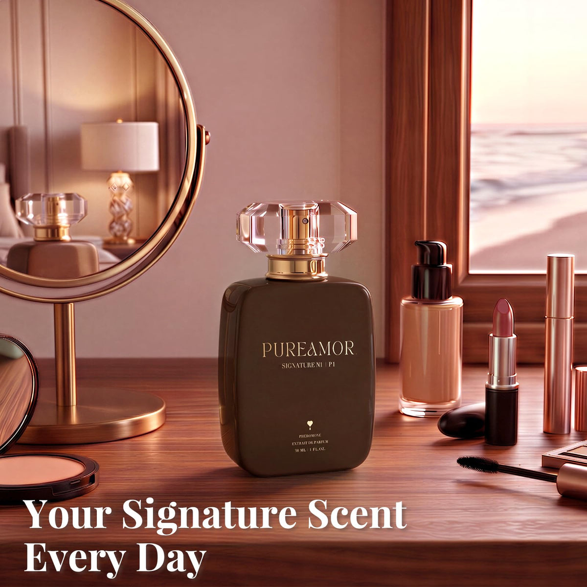 PUREAMOR Pheromone Perfume for Women, Moonlight Mellow Extrait de Parfum - Long Lasting Sweet Floral Gourmand Scent, 30% High Concentration, Full Size Fragrance Spray, 1.0 oz / 30 ml-PUREAMOR Pheromone Perfume for Women, Moonlight Mellow Extrait de Parfum - Long Lasting Sweet Floral Gourmand Scent, 30% High Concentration, Full Size Fragrance Spray, 1.0 oz / 30 ml