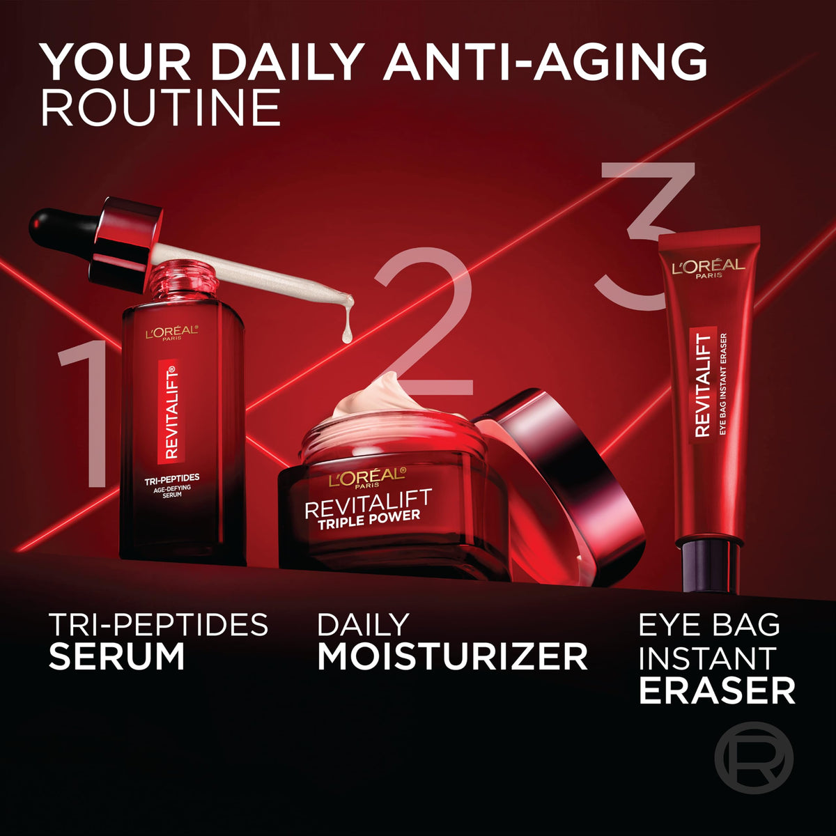 L'Oreal Paris Revitalift Triple Power Anti-Aging Face Moisturizer, Pro Retinol, Hyaluronic Acid & Vitamin C to Reduce Wrinkles, Firm & Brighten Skin, 2.55 Oz-L'Oreal Paris Revitalift Triple Power Anti-Aging Face Moisturizer, Pro Retinol, Hyaluronic Acid & Vitamin C to Reduce Wrinkles, Firm & Brighten Skin, 2.55 Oz