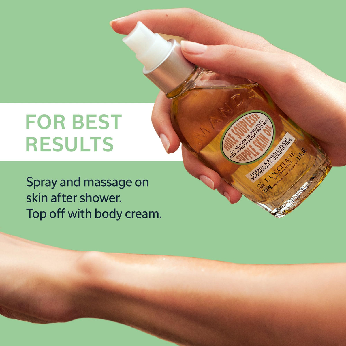 L'OCCITANE Almond Body Oil, Moisturizes, Nourishes, Hydrates, Softens Dry Skin, Absorbs Fast, Lightweight, Non-Greasy, Luxurious Post-Shower Skincare-L'OCCITANE Almond Body Oil, Moisturizes, Nourishes, Hydrates, Softens Dry Skin, Absorbs Fast, Lightweight, Non-Greasy, Luxurious Post-Shower Skincare