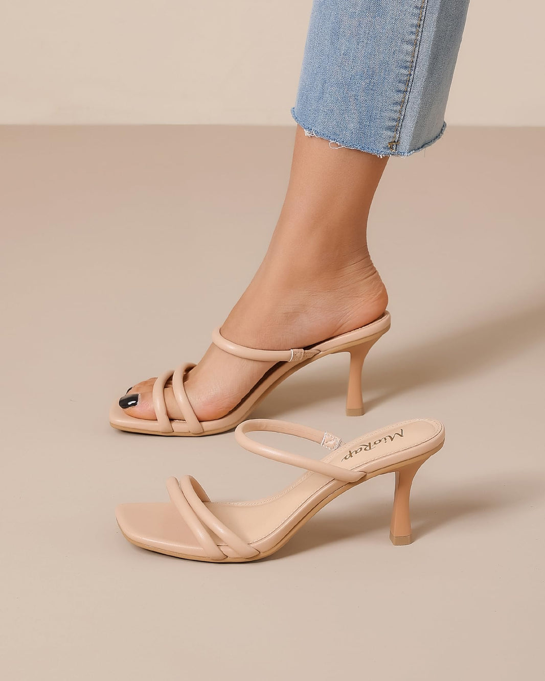 Heels for Women Square Open Toe Strappy Mules Women's Heeled Sandals Summer Dressy Comfort Sexy Shoes Weeding Party-Heels for Women Square Open Toe Strappy Mules Women's Heeled Sandals Summer Dressy Comfort Sexy Shoes Weeding Party