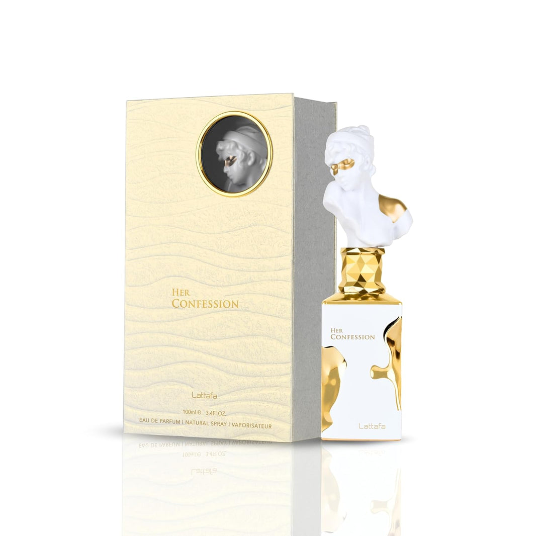 Lattafa Her Confession - Vanilla, Floral, Amber, Musk - Eau de Parfum Long-Lasting Fragrance for Women, 3.40 Ounce / 100 ml-Lattafa Her Confession - Vanilla, Floral, Amber, Musk - Eau de Parfum Long-Lasting Fragrance for Women, 3.40 Ounce / 100 ml